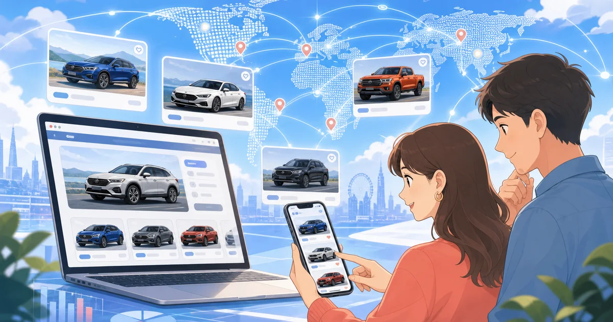 海外向け自動車ECサイトリニューアルの事例画像