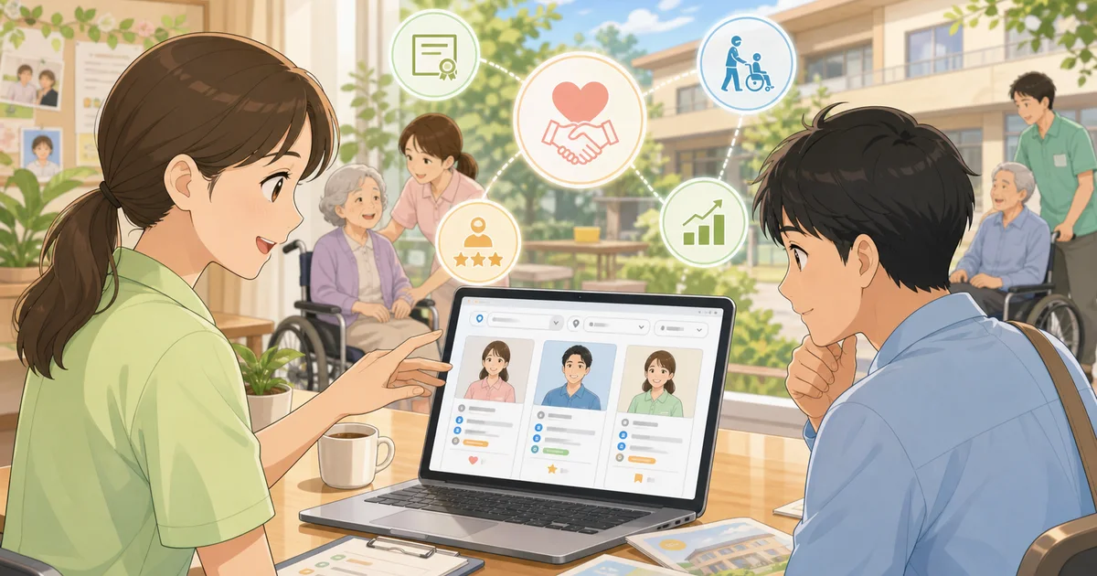 介護業界向け求人ポータルサイトの事例画像