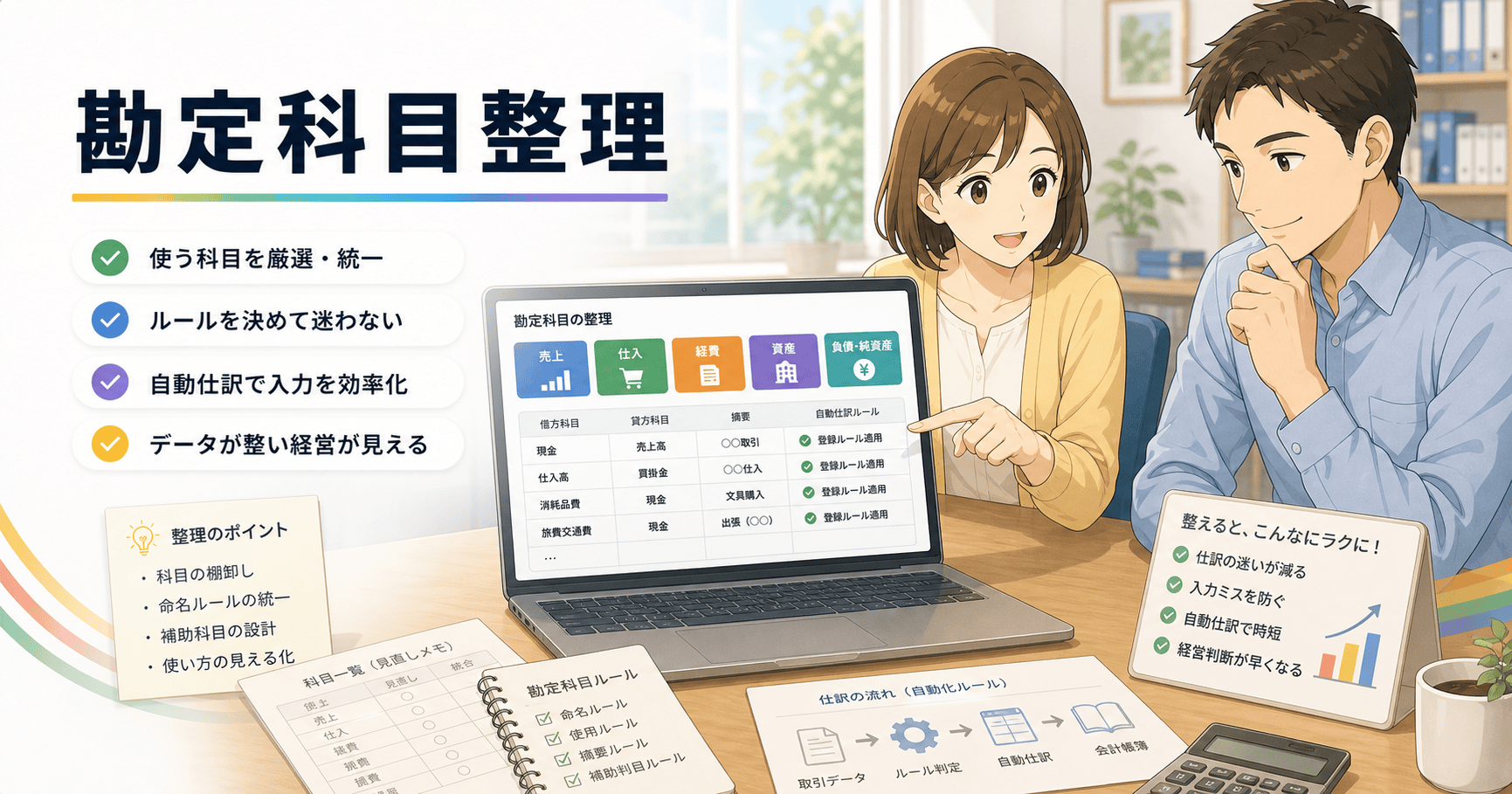仕訳入力の手間を減らす勘定科目の整理術のアイキャッチ
