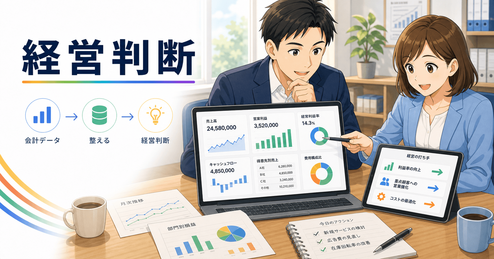 会計データを経営判断に使える形に整えるのアイキャッチ