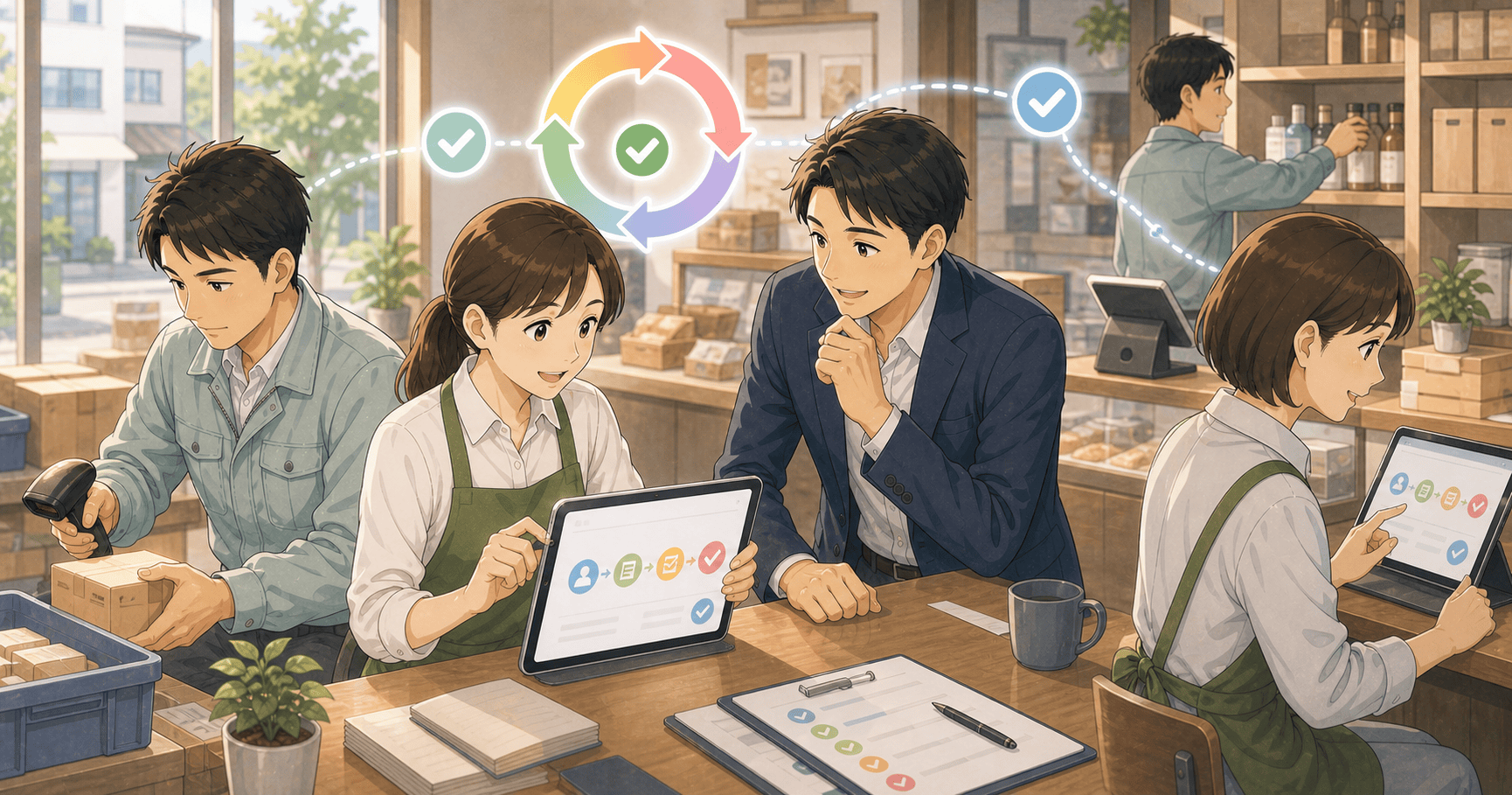 現場に定着するまで支えるという考え方のアイキャッチ