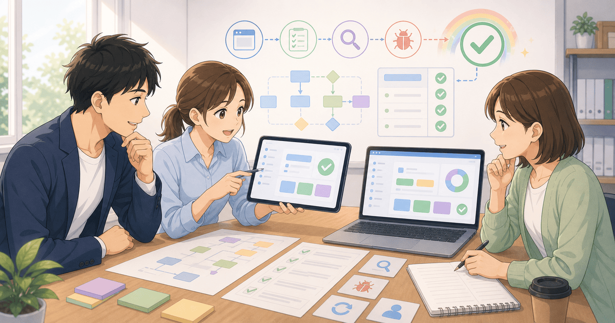 AIで作った業務アプリのテストの考え方のアイキャッチ