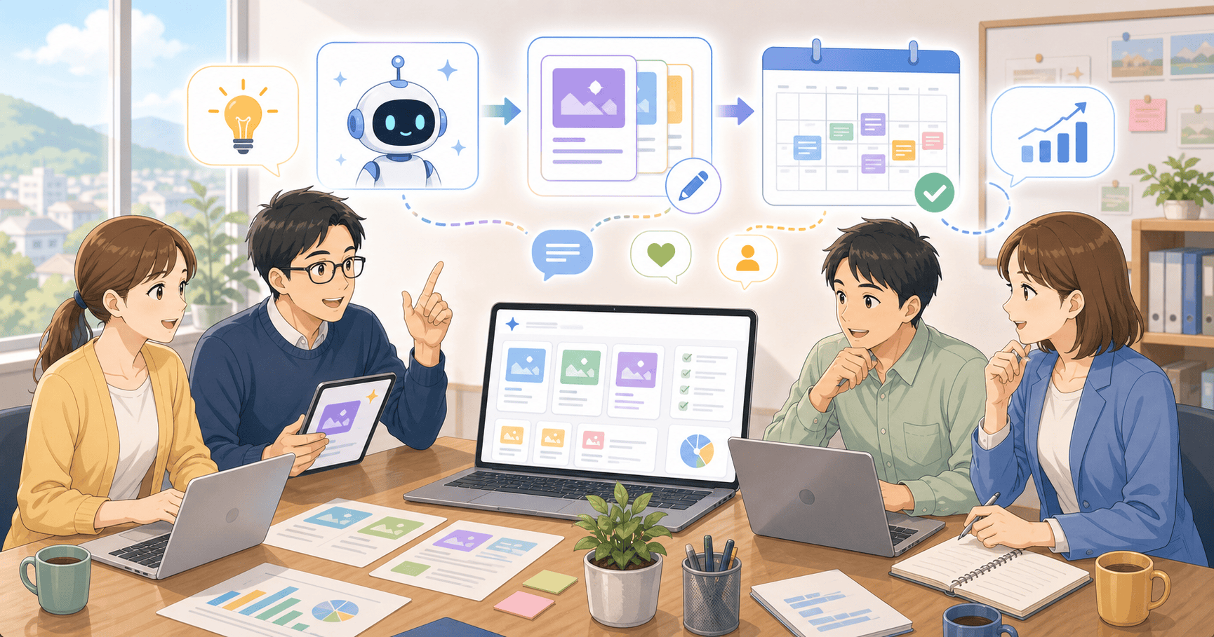 生成AIでSNS・ブログの下書きを作るのアイキャッチ