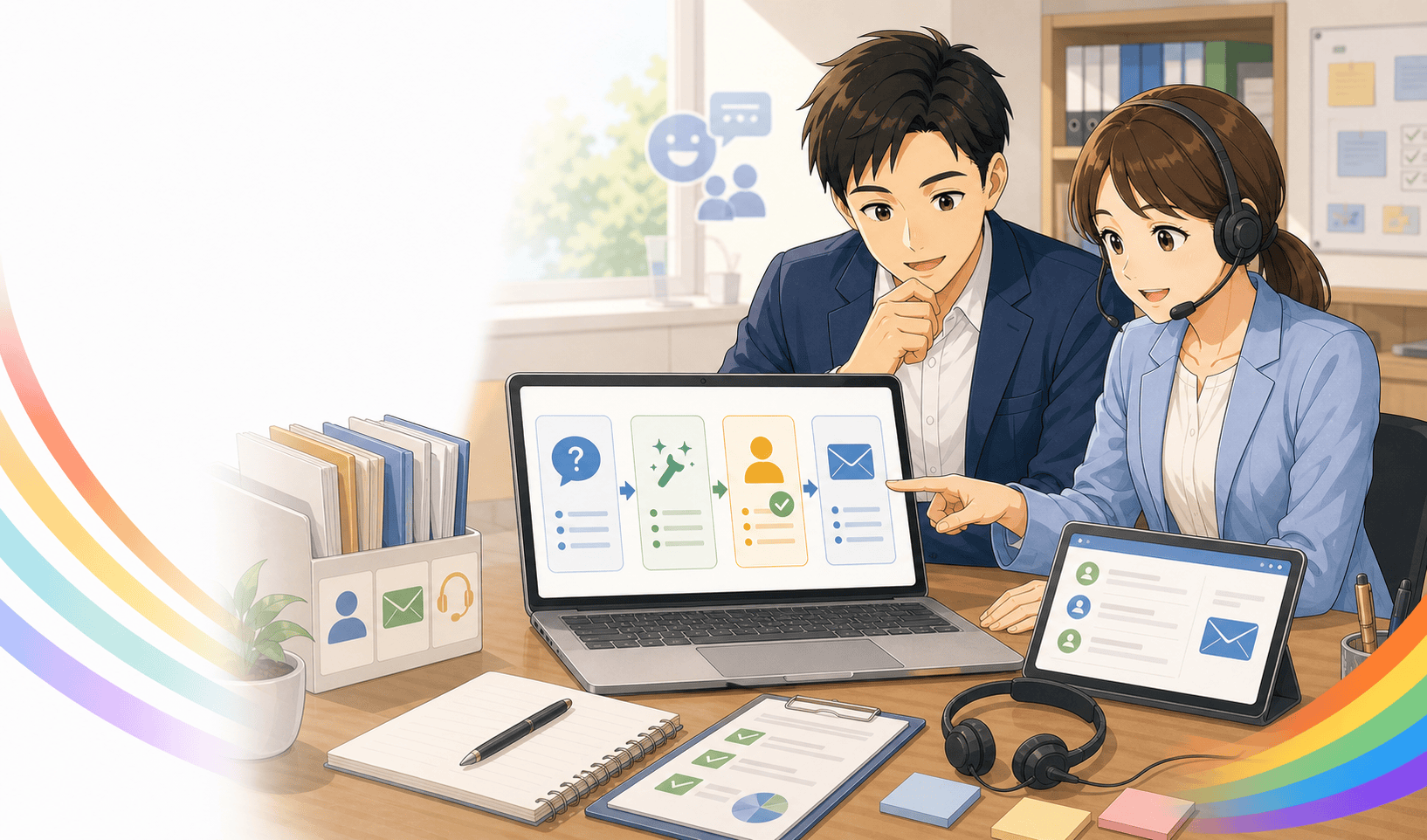 問い合わせ返信の下書きを生成AIで用意するのアイキャッチ