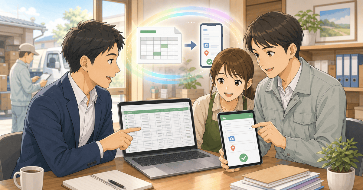 スプレッドシートとAppSheetで簡易アプリを作るのアイキャッチ