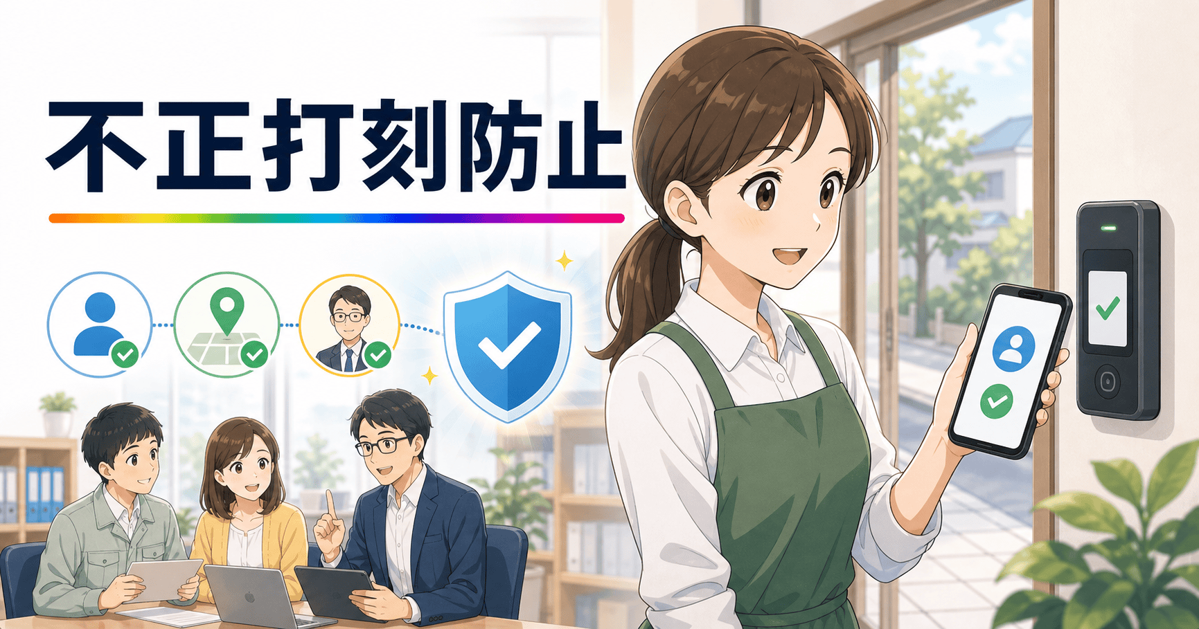 勤怠の不正打刻を防ぐ仕組みのアイキャッチ