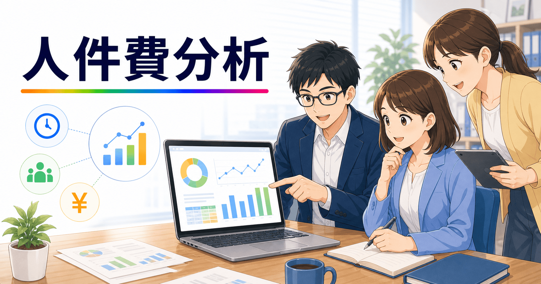 勤怠データを人件費分析に活かすのアイキャッチ