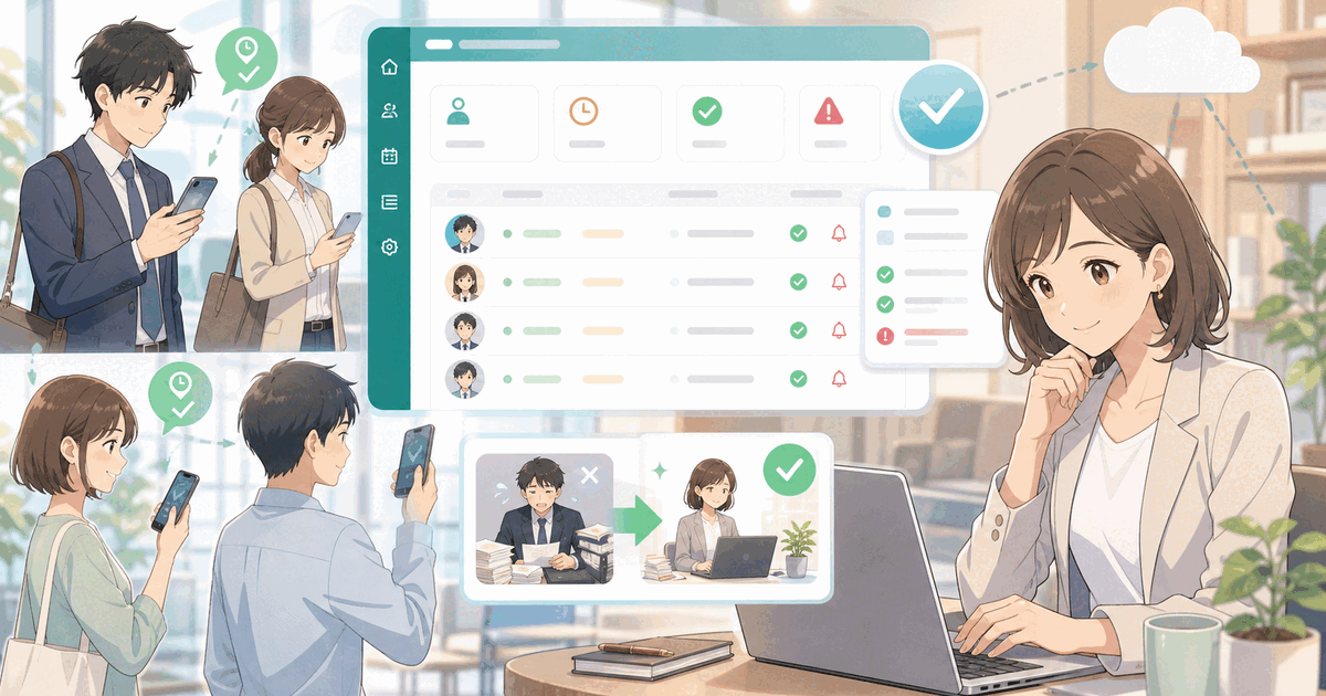 勤怠管理が属人化する原因と改善方法のアイキャッチ