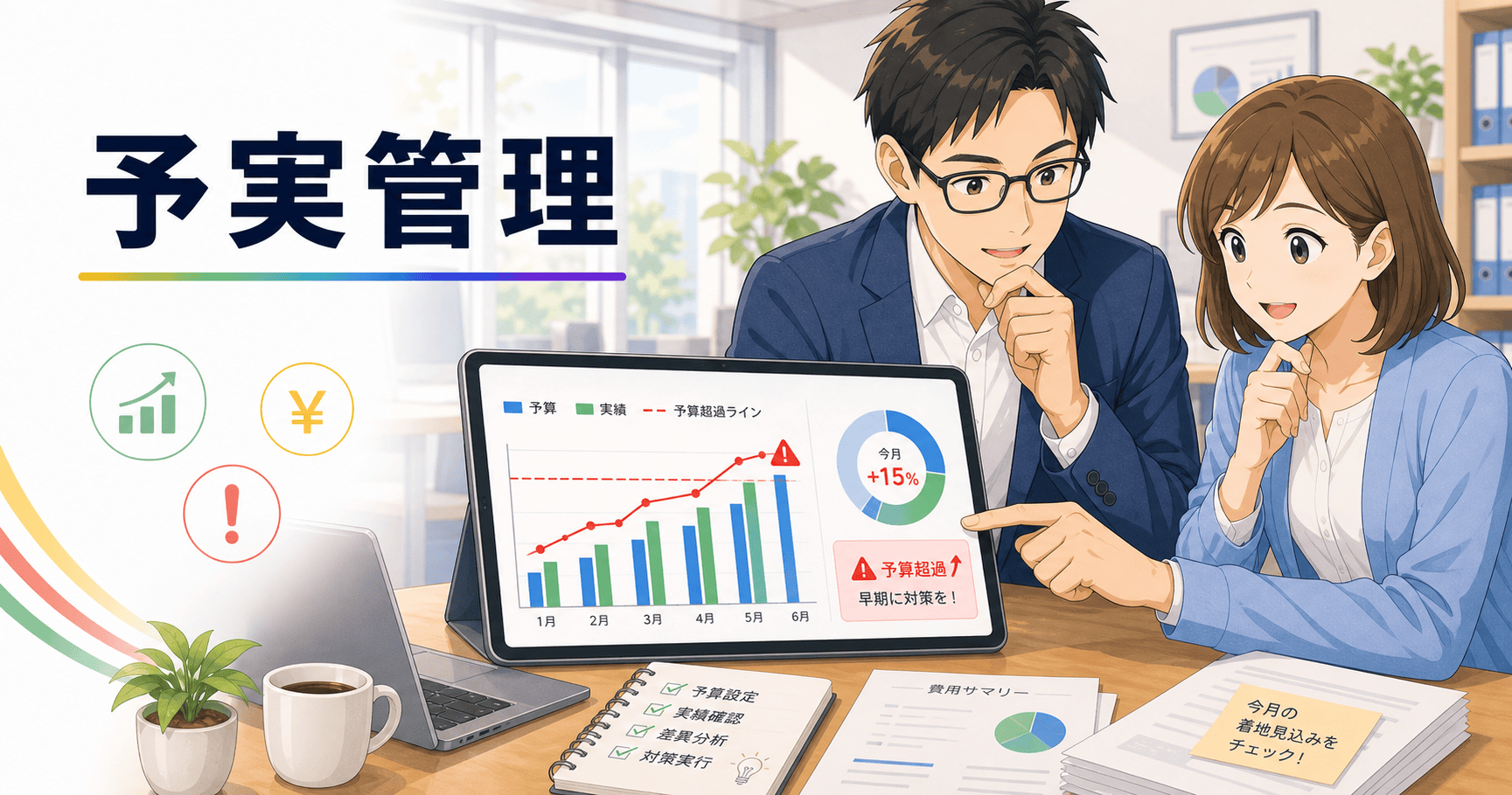 経費の使いすぎを早期に気づく予実管理のアイキャッチ