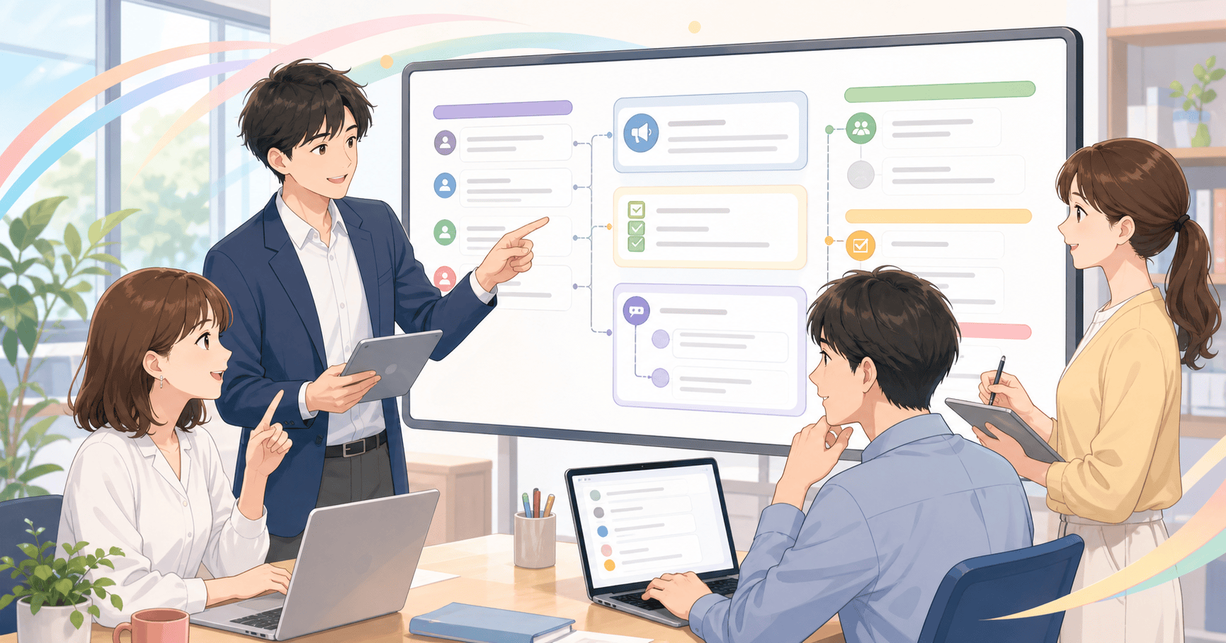 Slack・Chatworkで社内連絡を整理するのアイキャッチ
