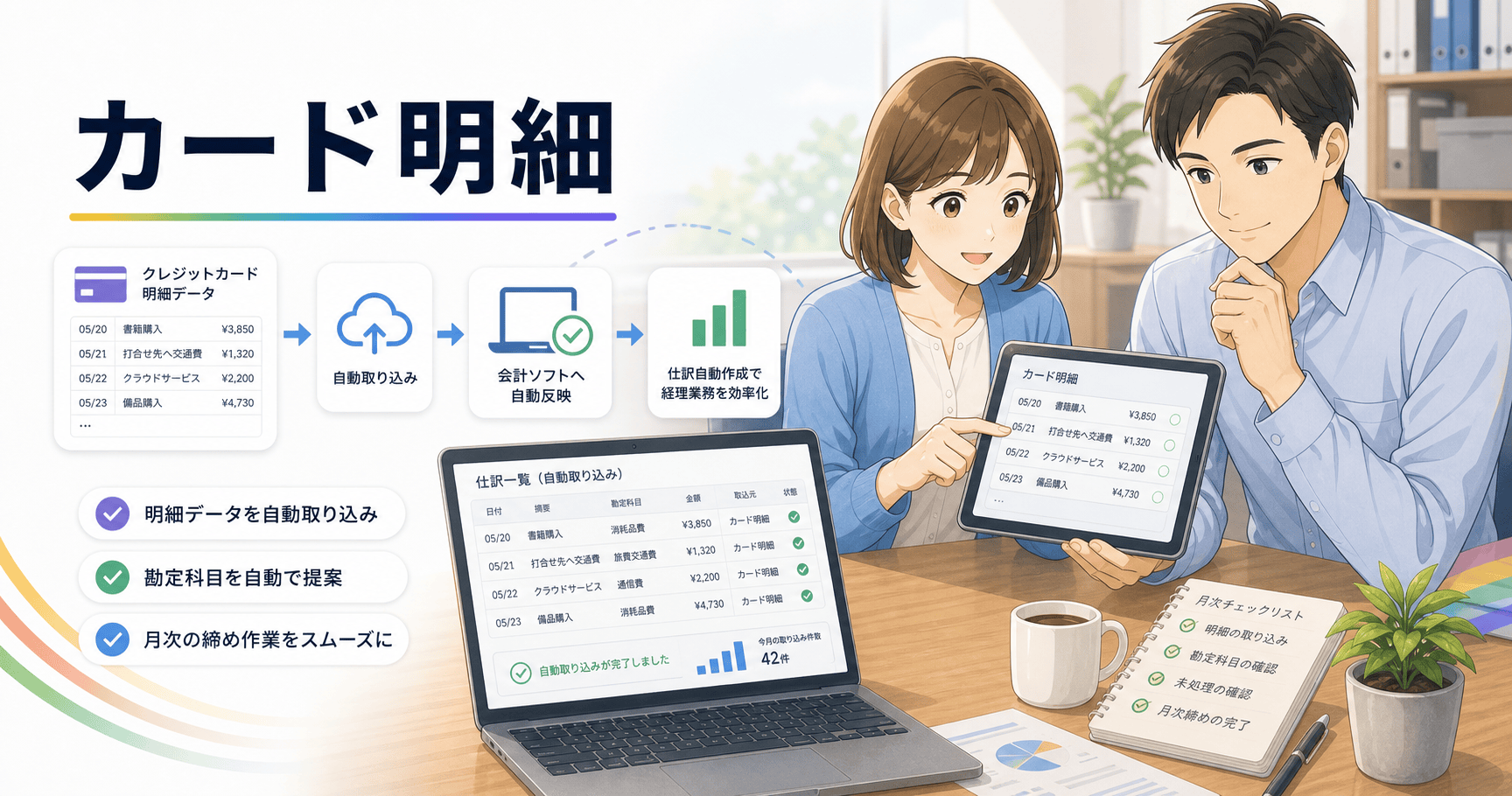 クレジットカード明細の会計取り込みを効率化するのアイキャッチ