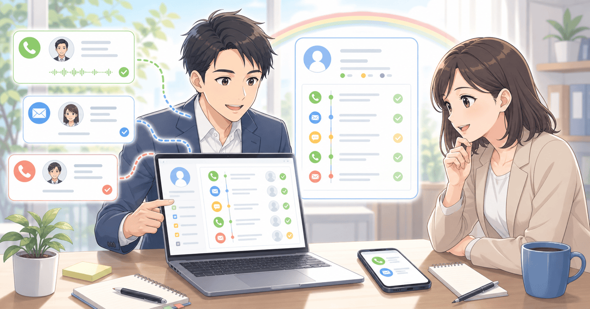 メール・電話の履歴を顧客情報に紐づけるのアイキャッチ