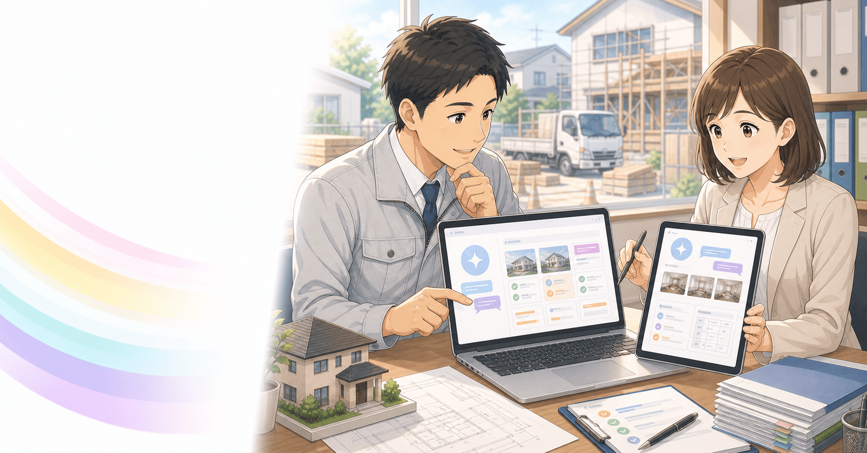 工務店がAIを活用する身近な場面のアイキャッチ