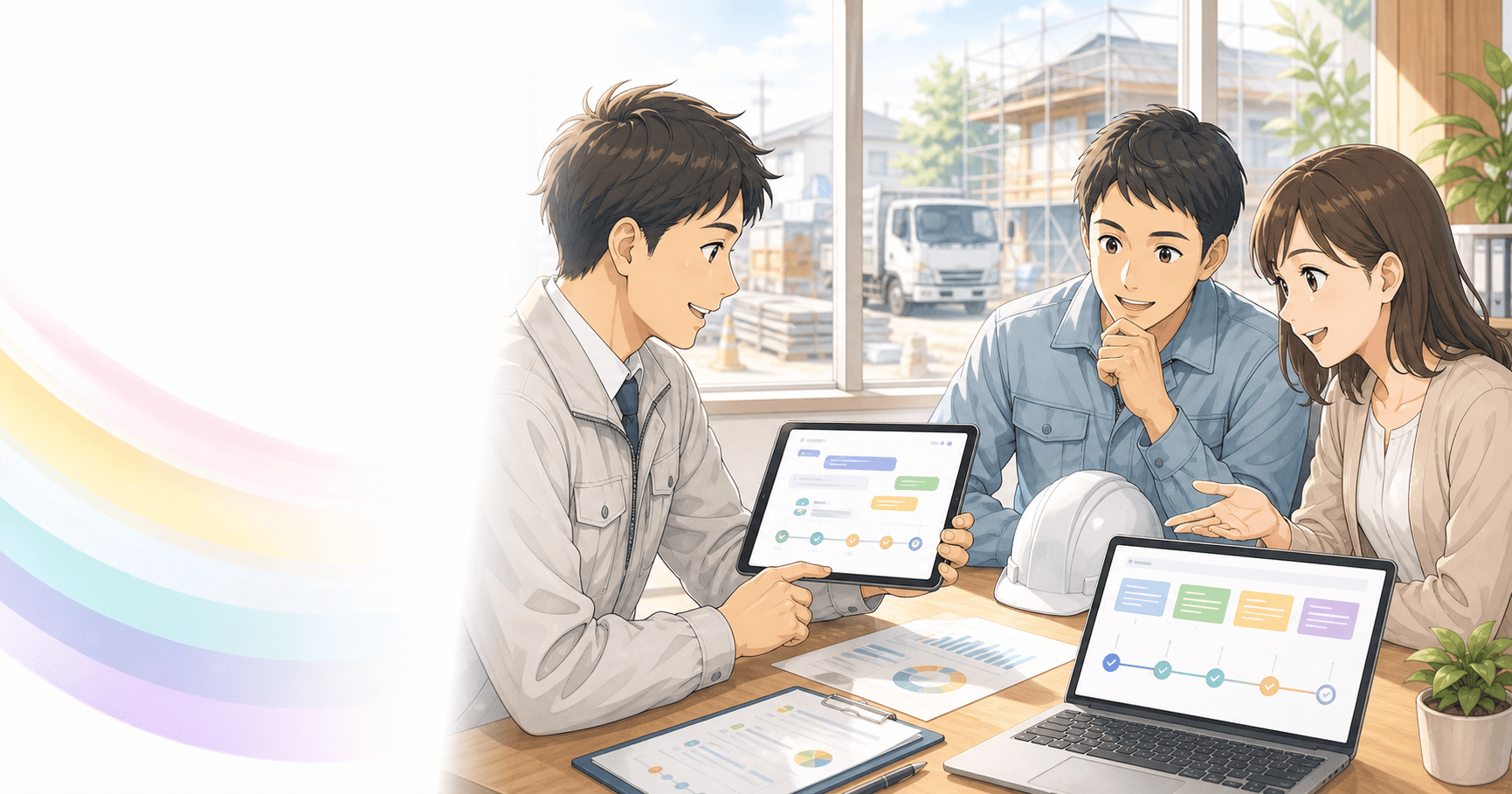 建設業の協力会社との連絡を効率化するのアイキャッチ