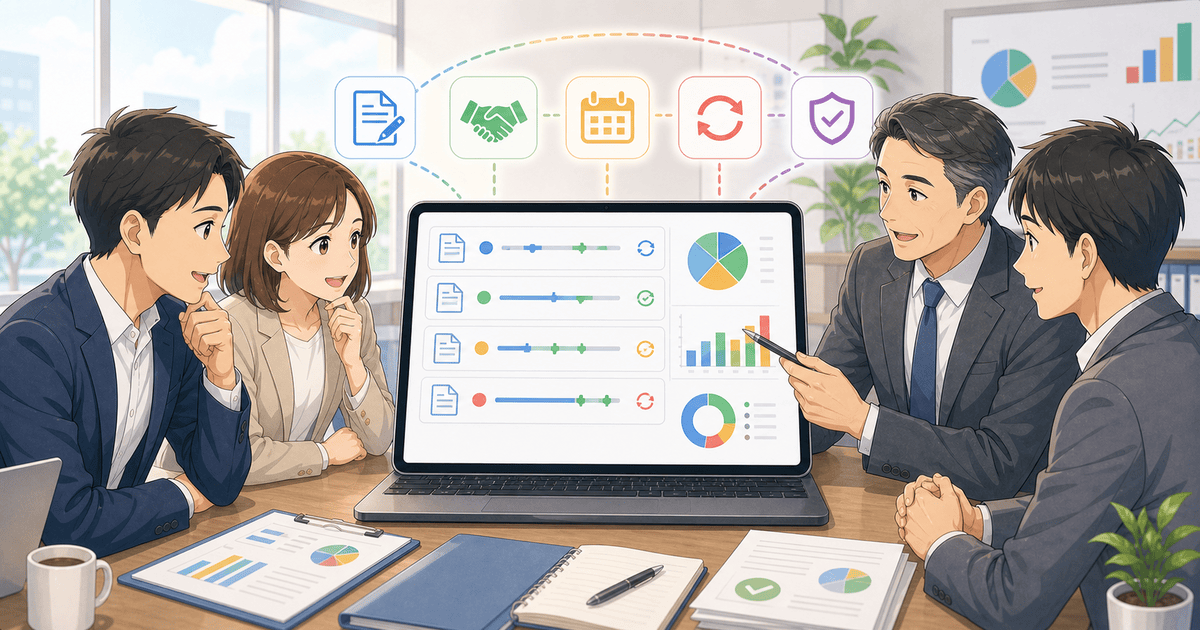 契約データを一覧化して経営に活かすのアイキャッチ