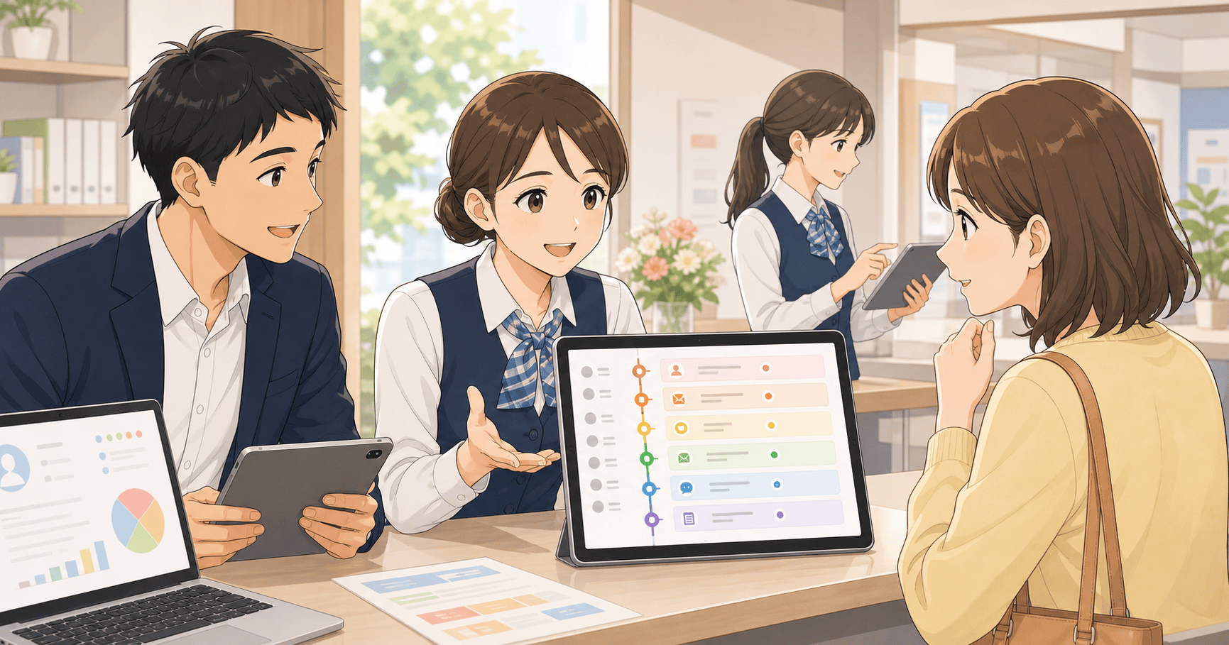 顧客の対応履歴を全員が見られるようにするのアイキャッチ
