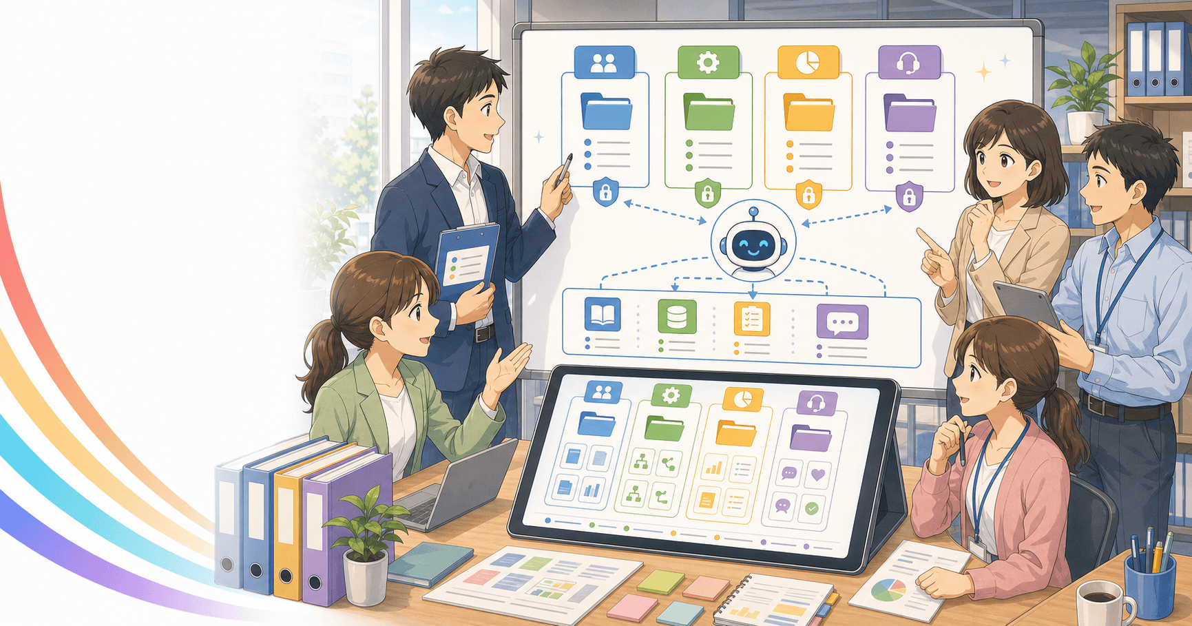 部門ごとにAIナレッジを分けて運用するのアイキャッチ