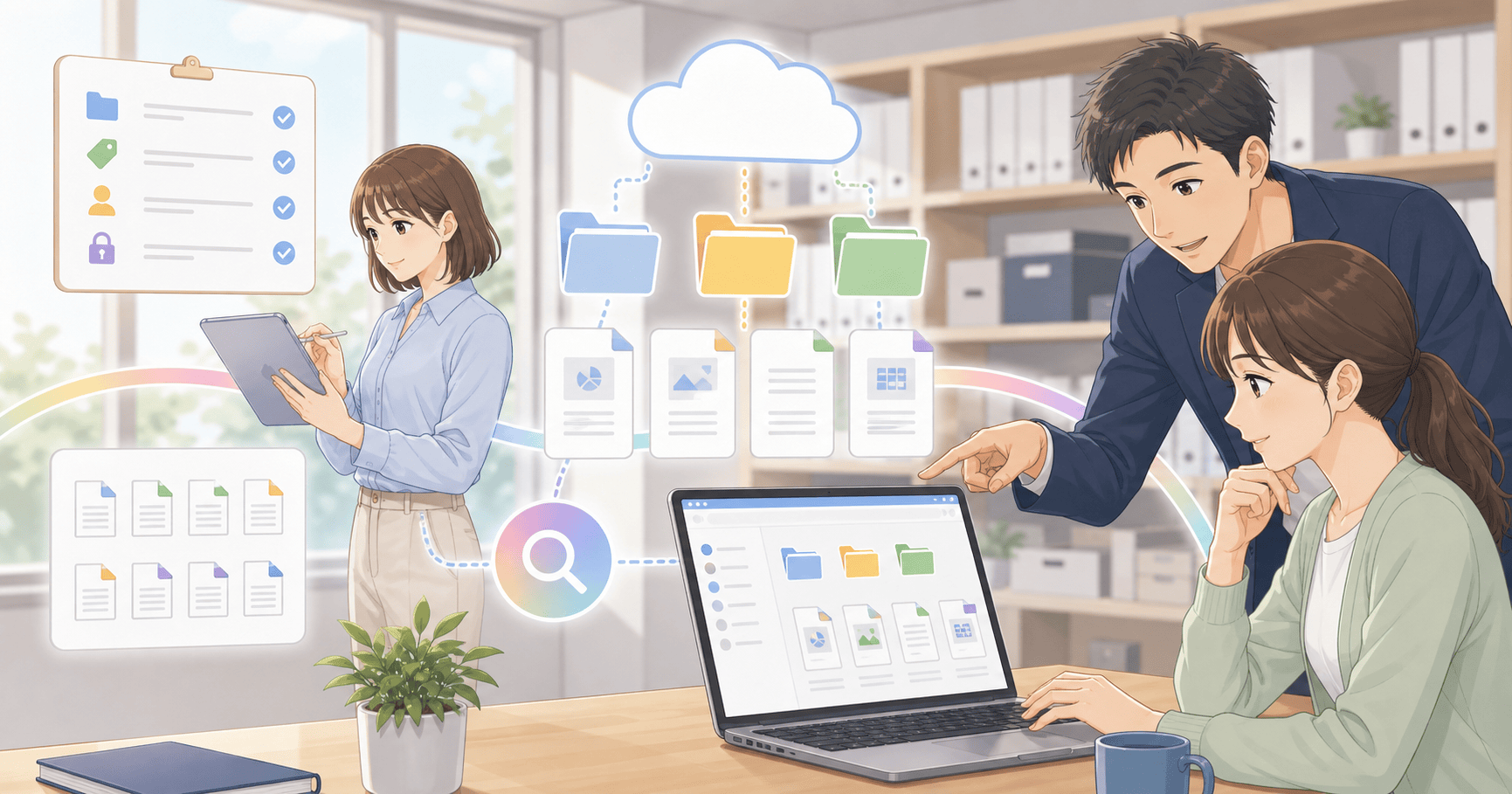 社内文書の保管ルールを決めて探す時間を減らすのアイキャッチ