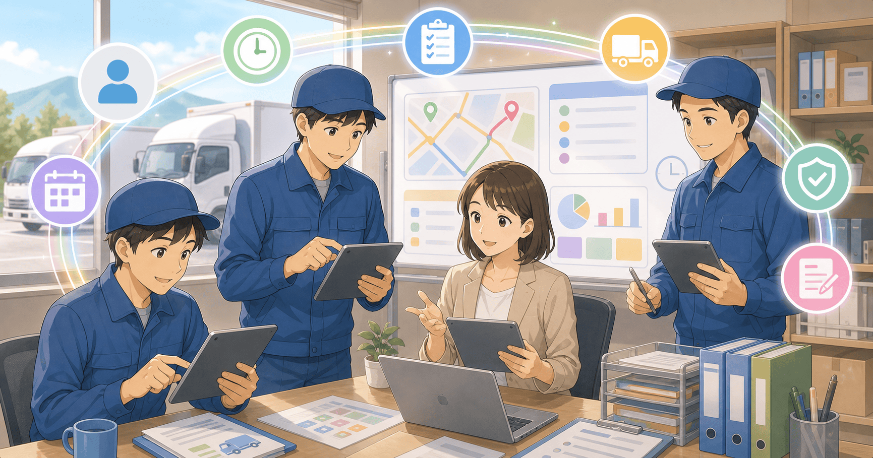 運送業のドライバー勤怠・日報を整えるのアイキャッチ