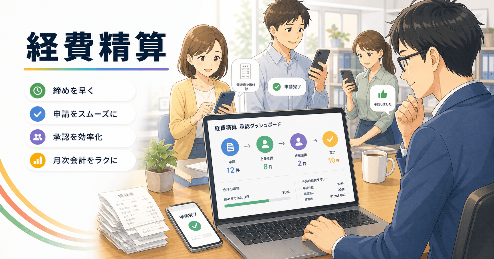 経費精算の締めを早める仕組みづくりのアイキャッチ