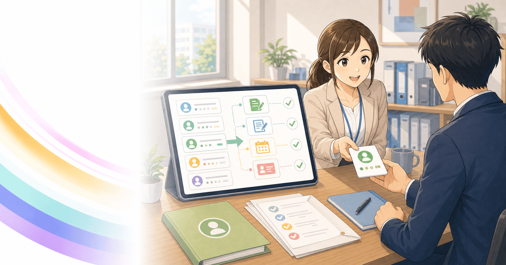 採用管理と入社手続きをつなげるのアイキャッチ