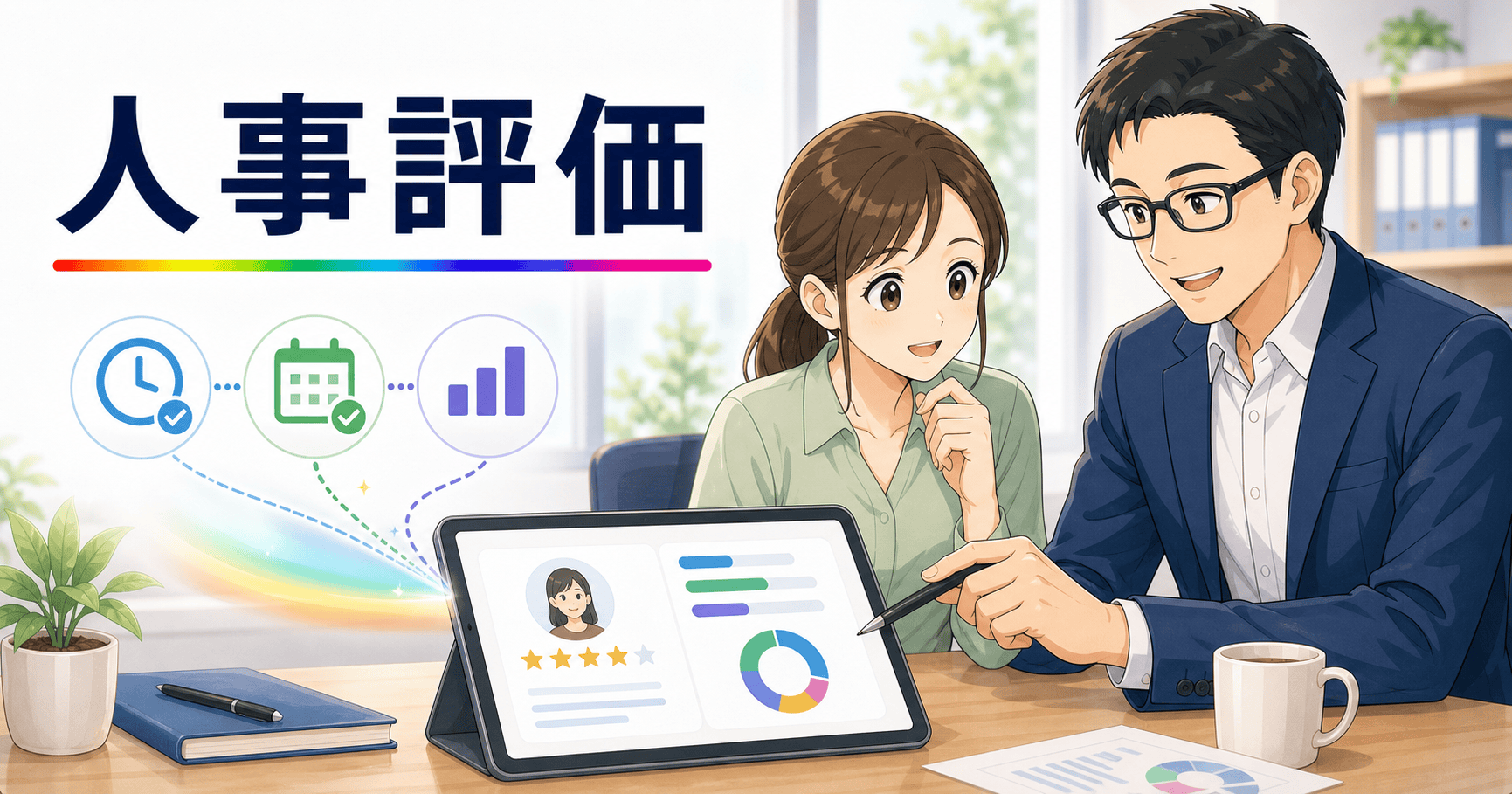 人事評価と勤怠・実績データをつなげるのアイキャッチ