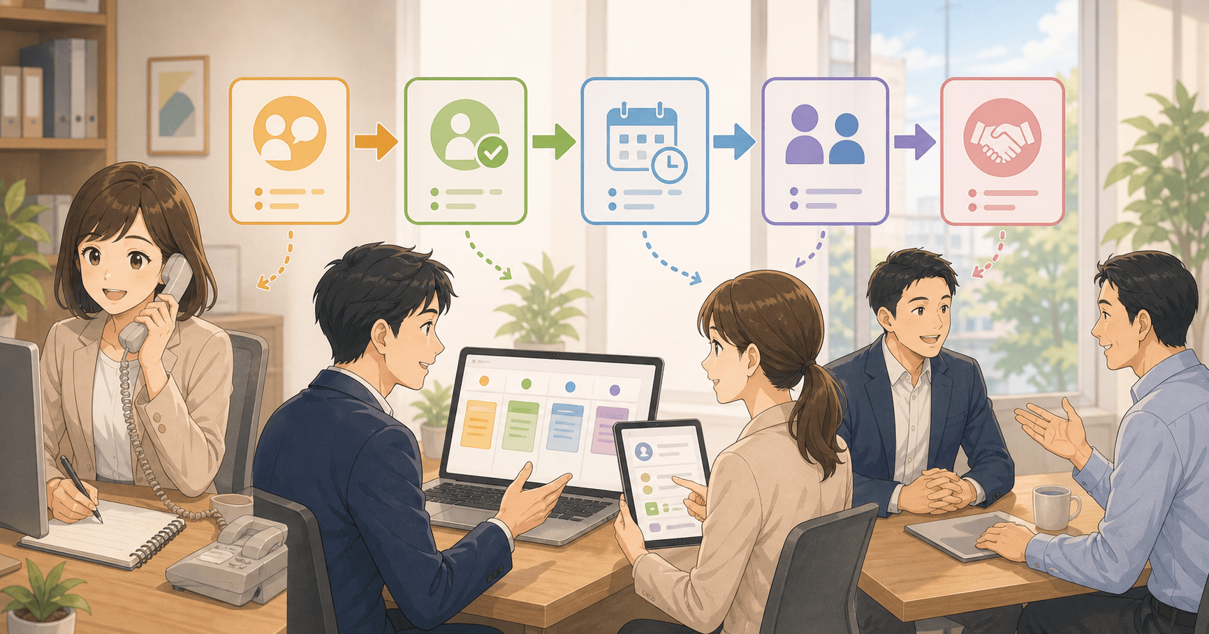 問い合わせから商談化までの流れを整えるのアイキャッチ