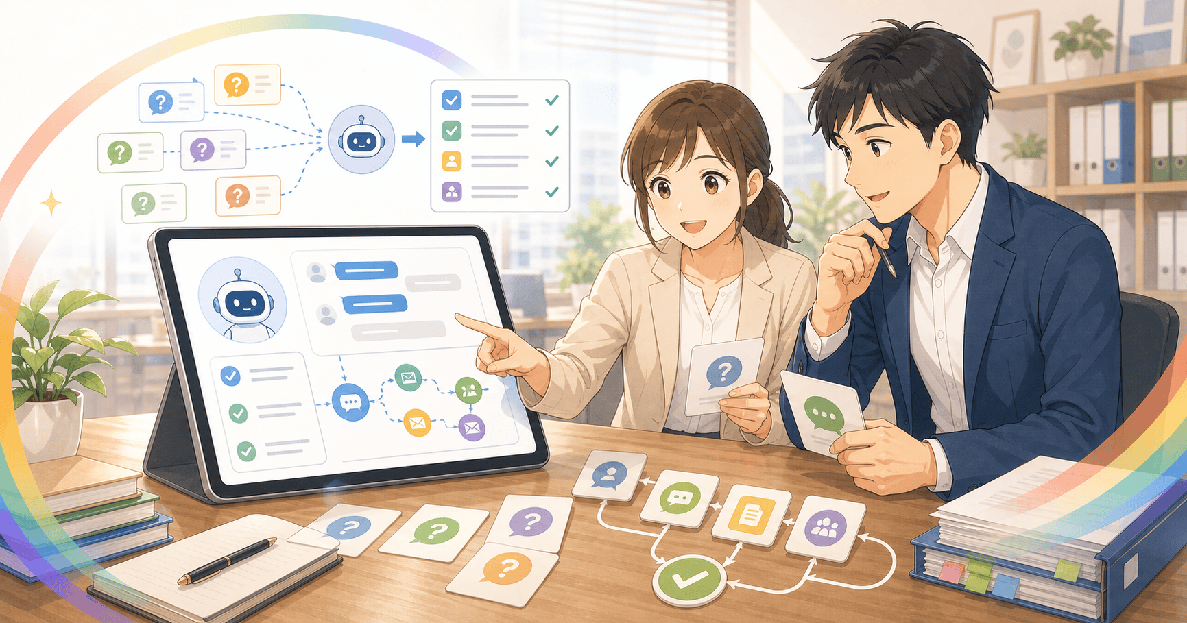 社内問い合わせを減らすAIチャットボットの作り方のアイキャッチ