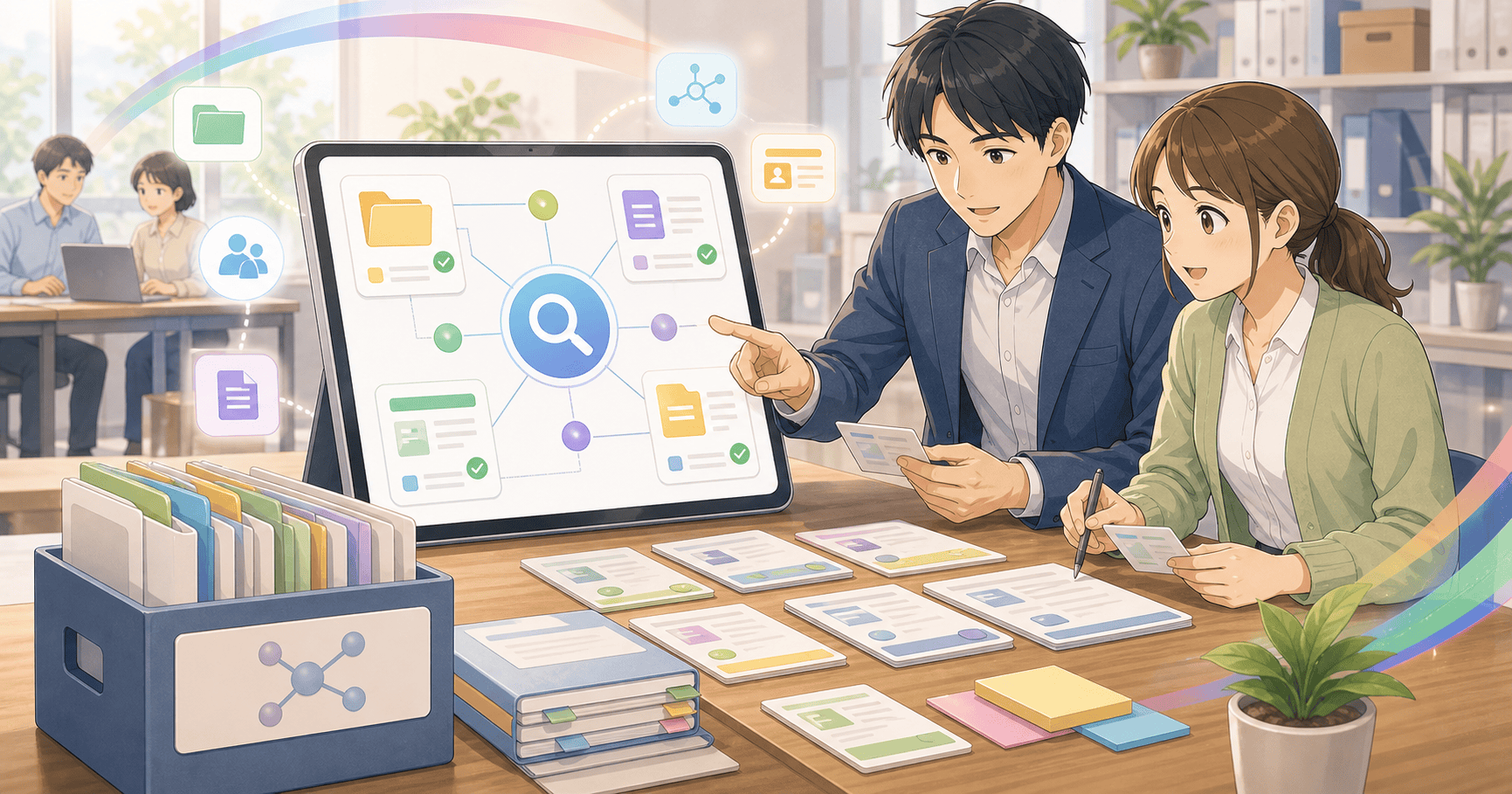 社内ナレッジをAIが検索できる形にするのアイキャッチ