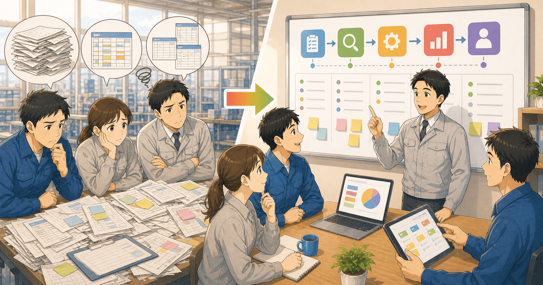 製造業のDXでよくある失敗と対策のアイキャッチ