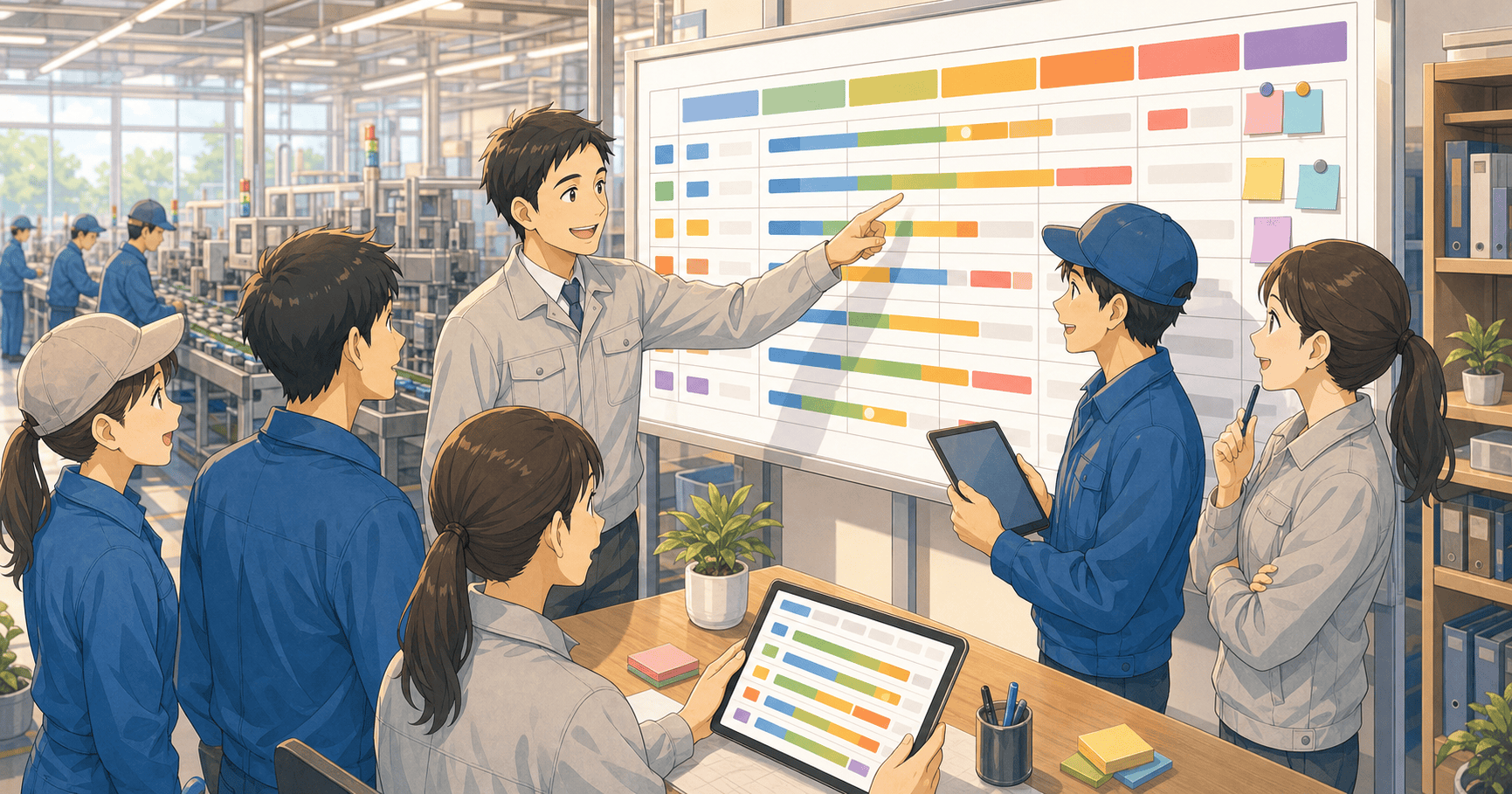 製造業の工程進捗を全員で共有するのアイキャッチ