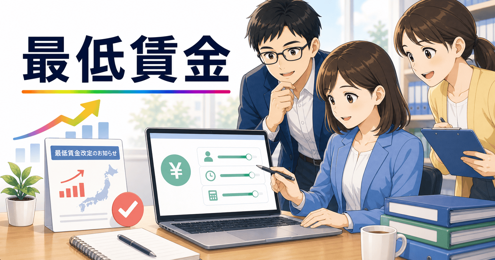 最低賃金改定に給与計算を素早く対応させるのアイキャッチ