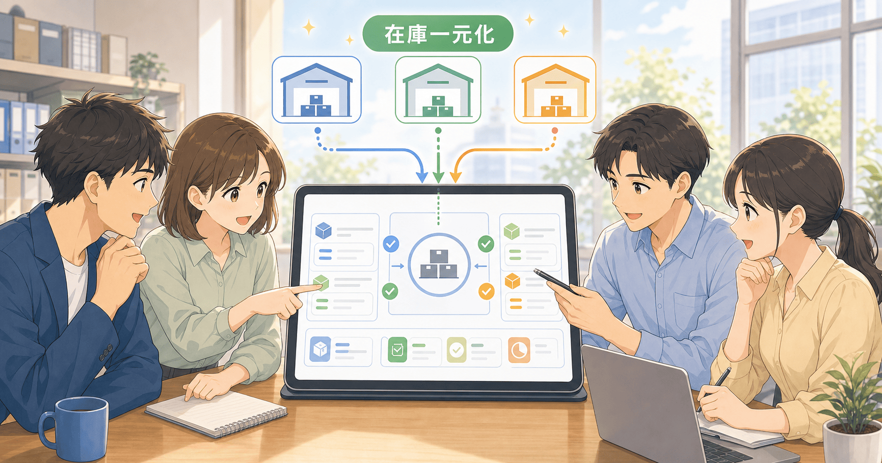 複数倉庫・拠点の在庫を一元管理するのアイキャッチ