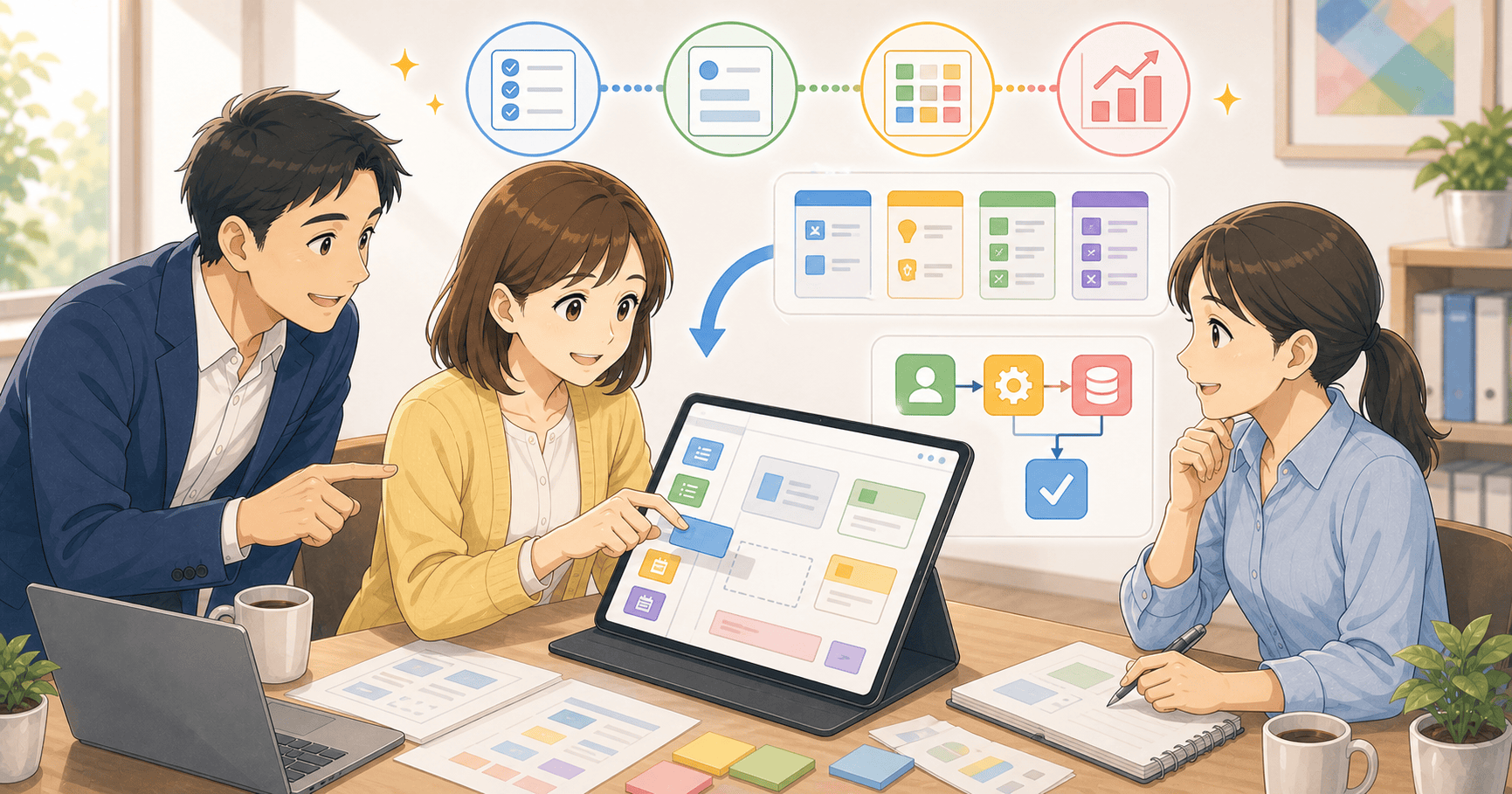 ノーコードで業務アプリを自作するのアイキャッチ