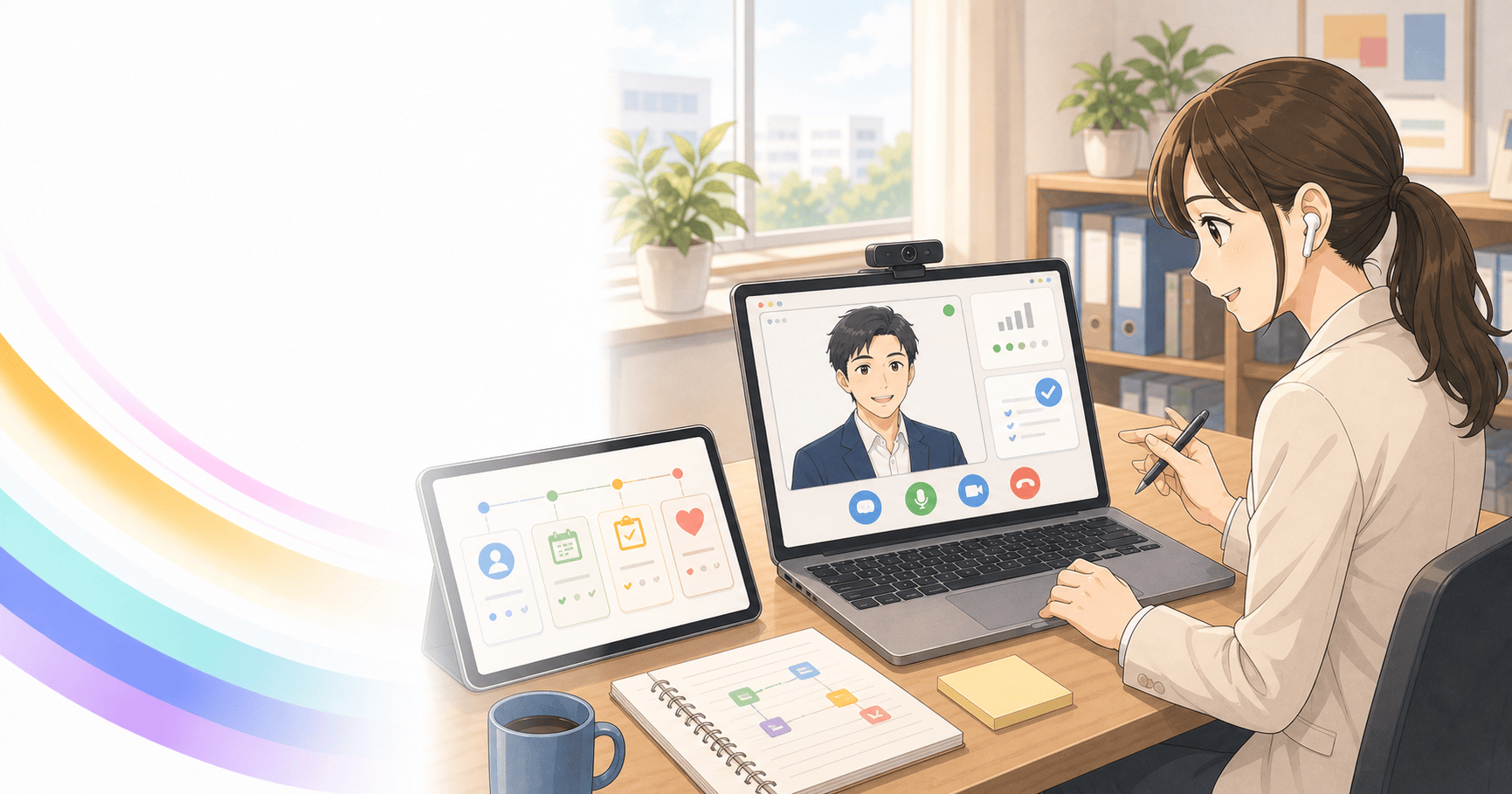 オンライン面接をスムーズに行うのアイキャッチ