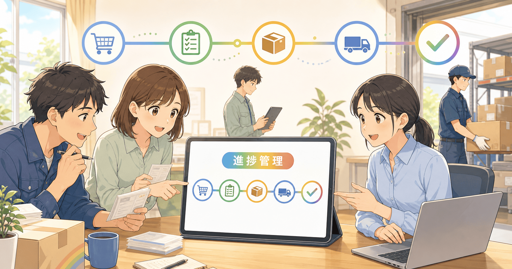 受注から出荷までの進捗を見える化するのアイキャッチ