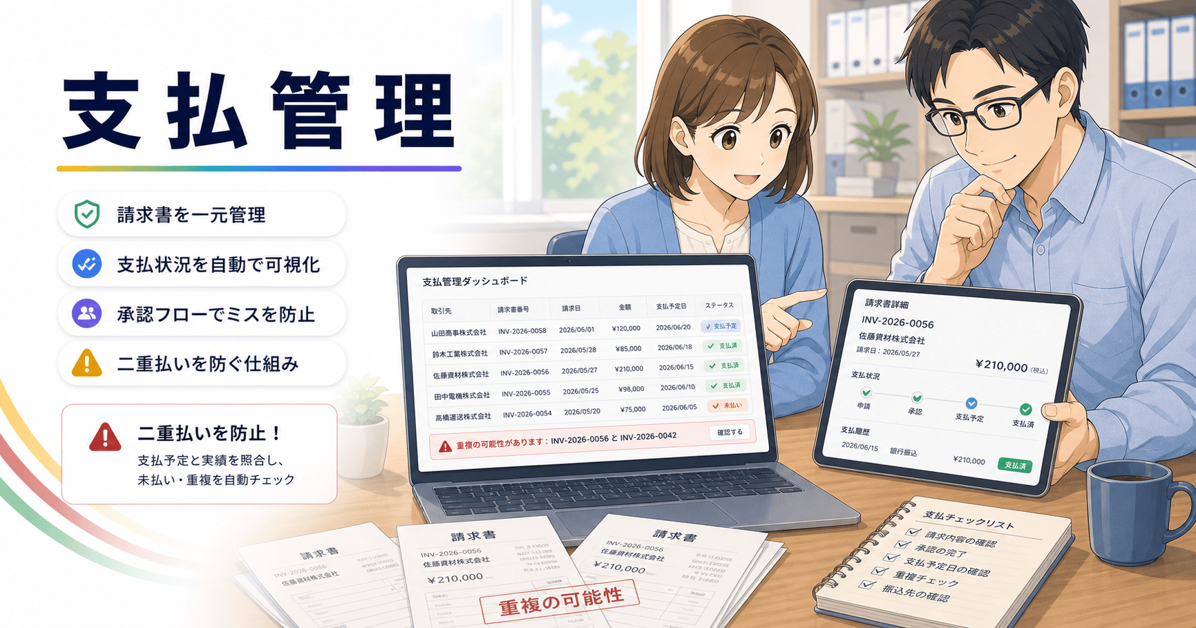 買掛金・支払管理で二重払いを防ぐ方法のアイキャッチ