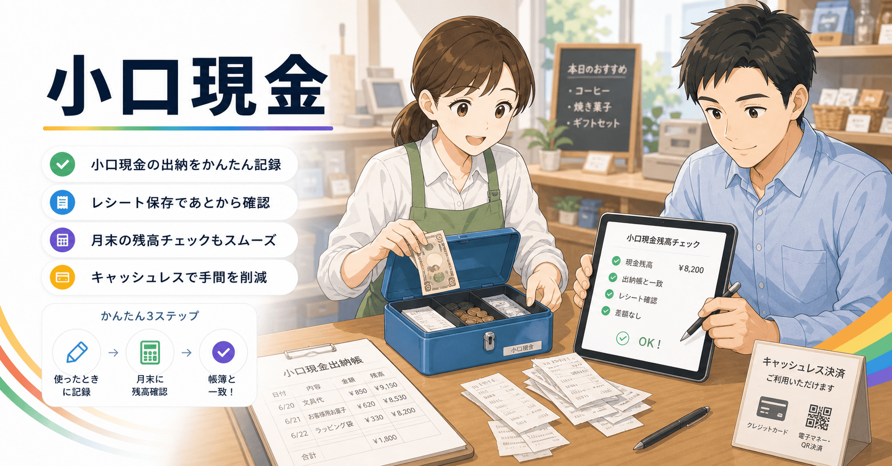 現金管理と小口現金の締めを簡単にするのアイキャッチ