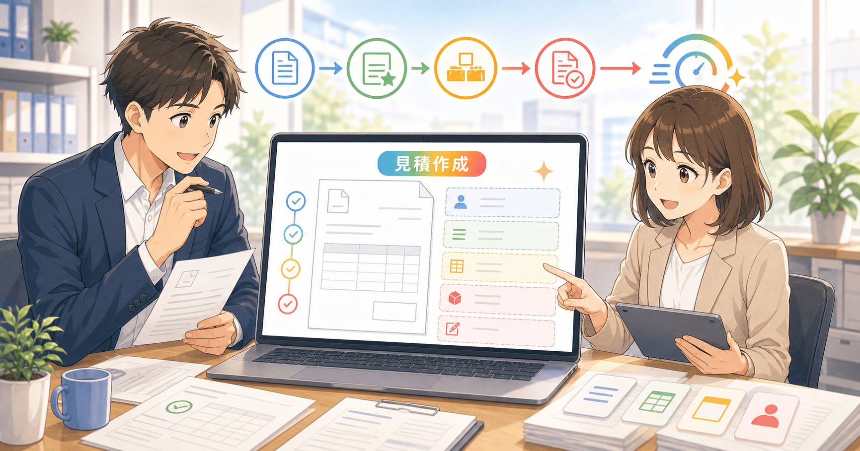 見積書作成のスピードを上げるテンプレート設計のアイキャッチ