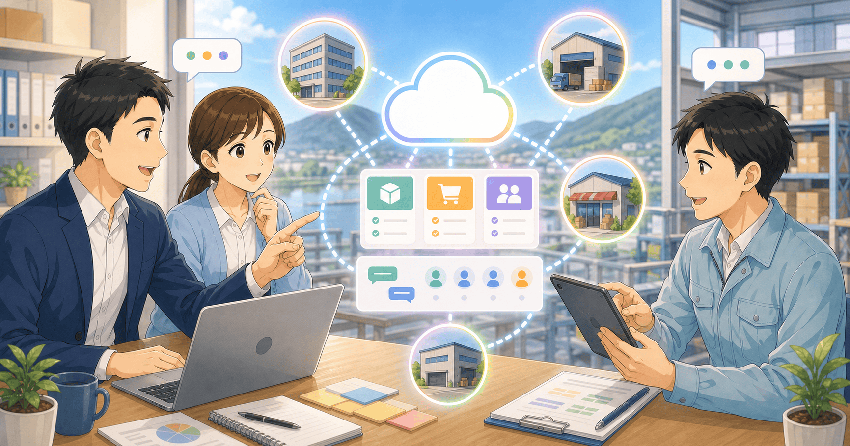 地方企業がクラウドで拠点間をつなぐのアイキャッチ
