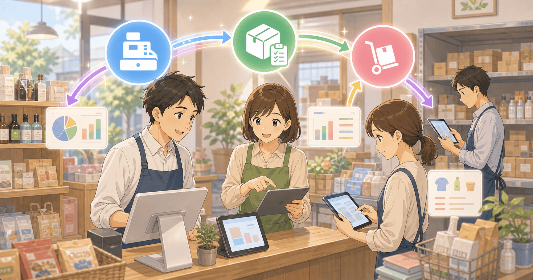小売店のレジ・在庫・発注をつなげるのアイキャッチ
