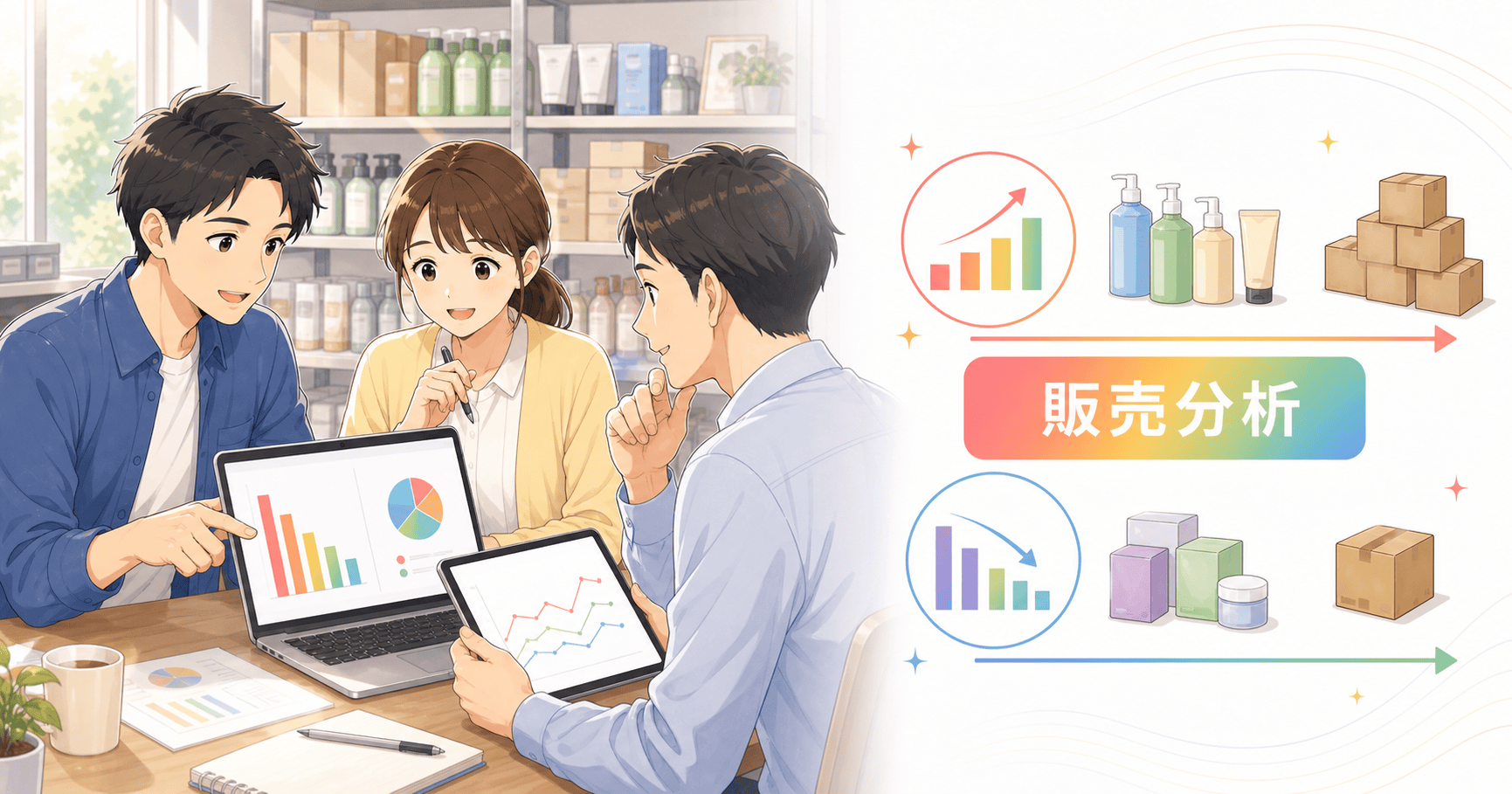 売れ筋・死に筋を把握する販売データ分析のアイキャッチ