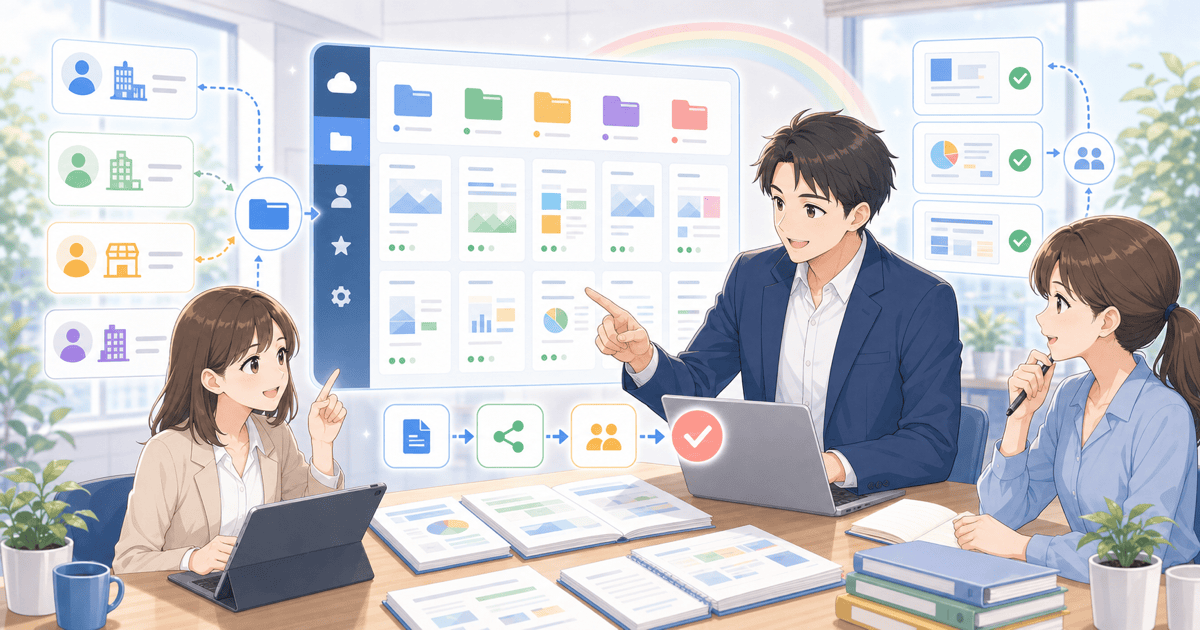 営業資料・提案書を共有して品質をそろえるのアイキャッチ
