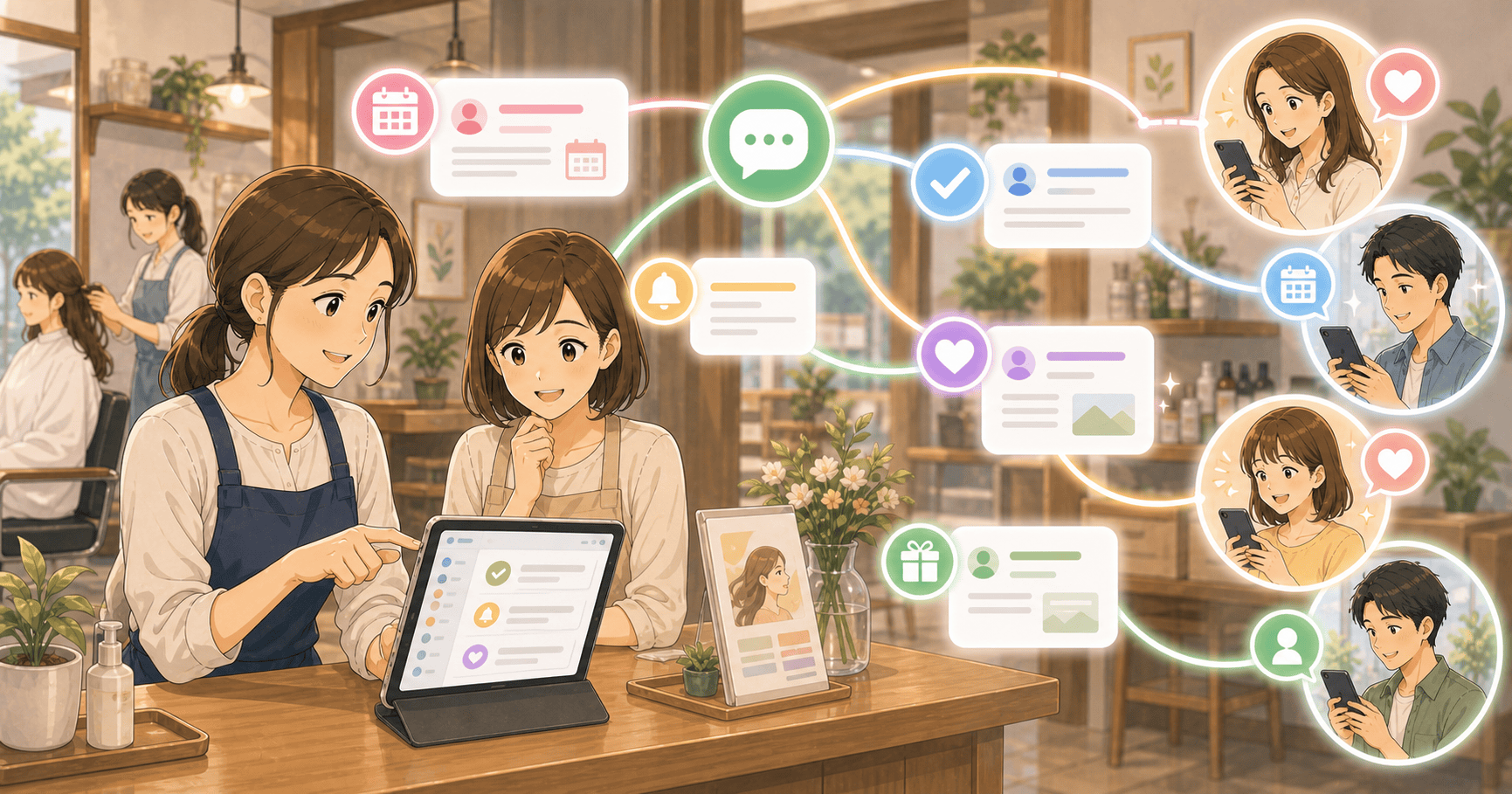サービス業がLINE等で顧客とつながるのアイキャッチ