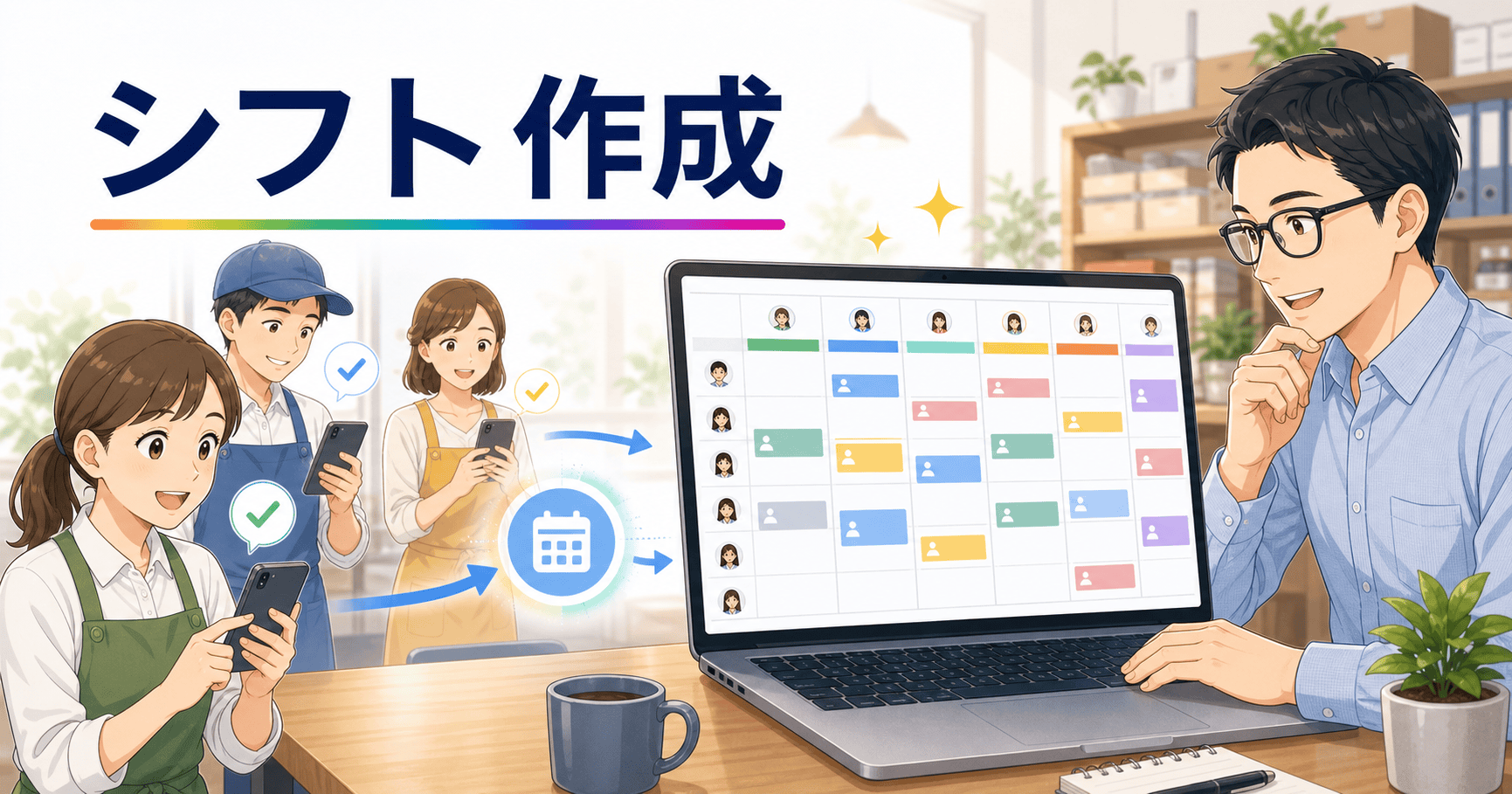 シフト希望の回収と作成を自動化するのアイキャッチ