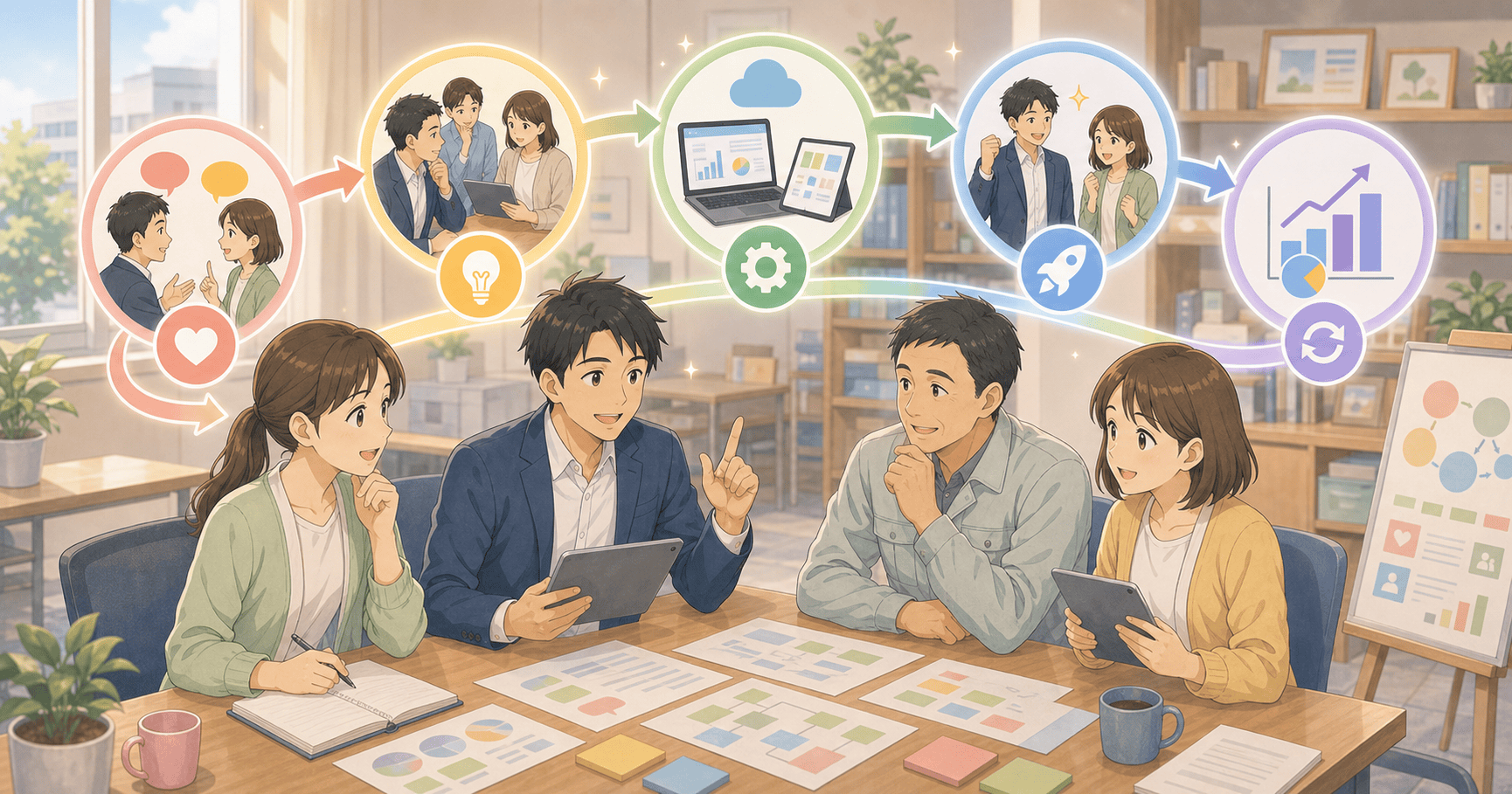 DX支援を進めるときの一般的な流れのアイキャッチ