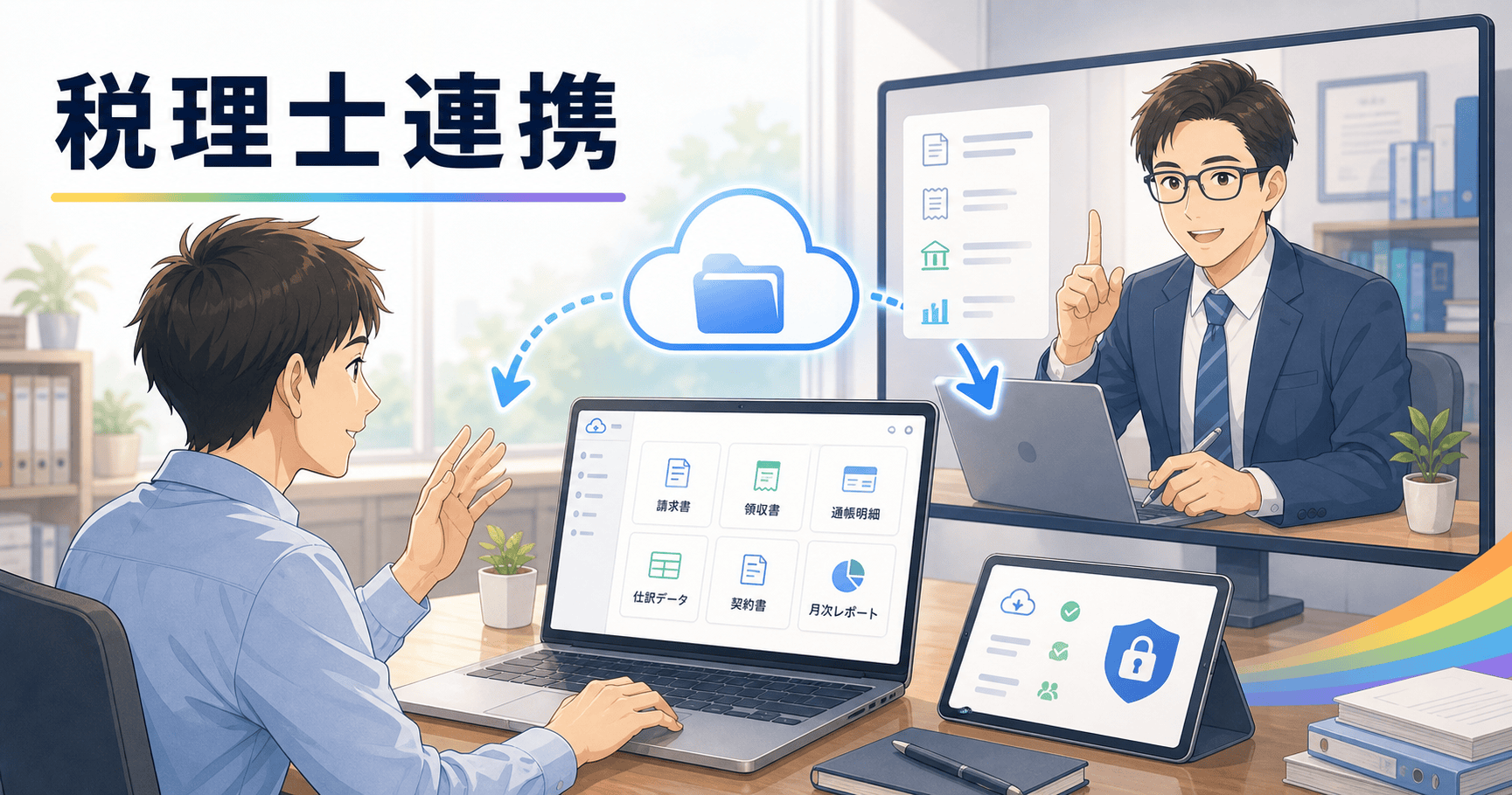 顧問税理士との連携をスムーズにするデータ共有のアイキャッチ