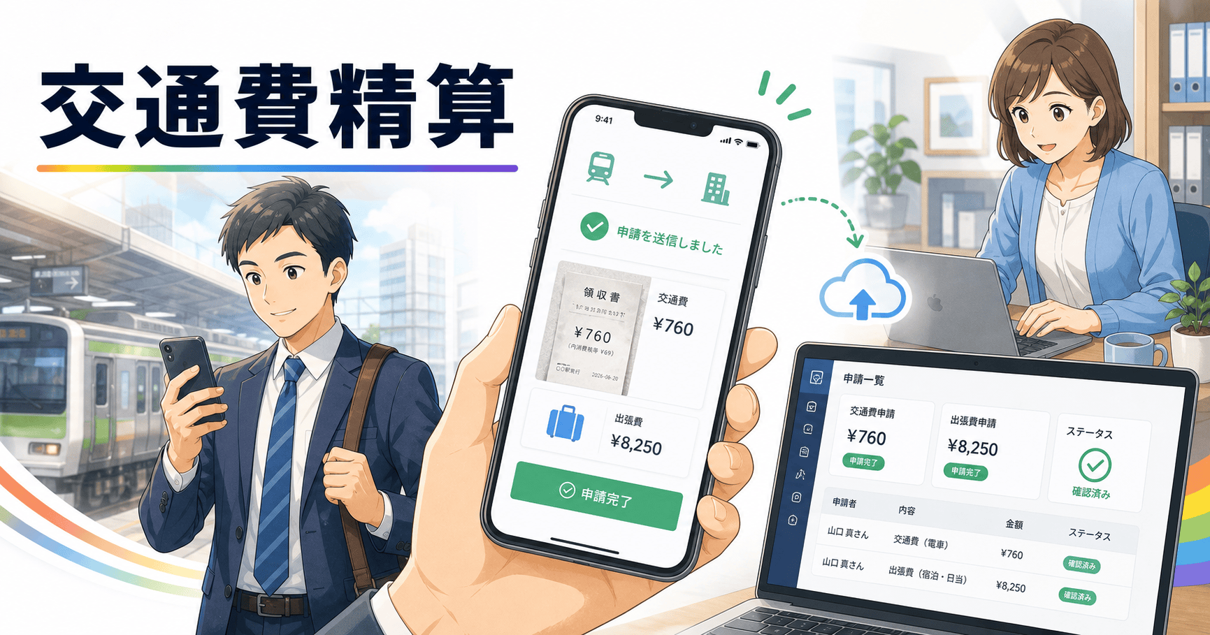 交通費・出張費の精算を現場で完結させるのアイキャッチ