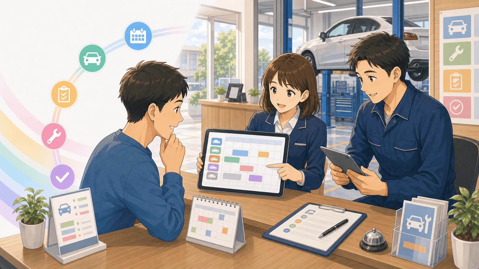 車検・点検の予約管理をデジタル化するのアイキャッチ