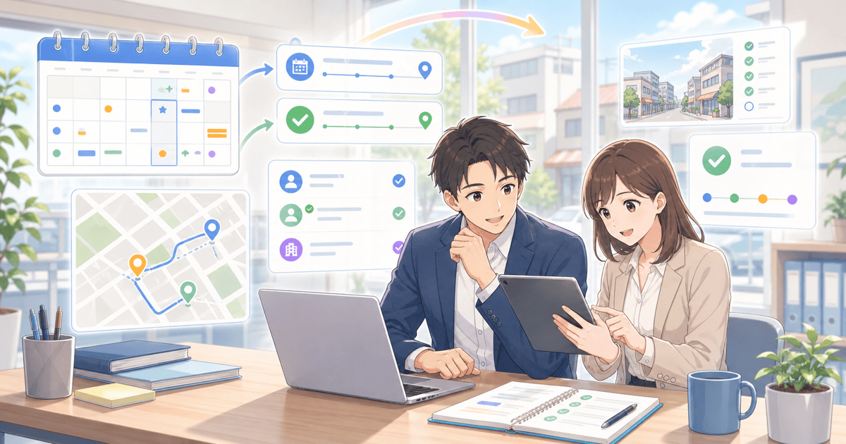 訪問・商談の予定と実績を管理するのアイキャッチ